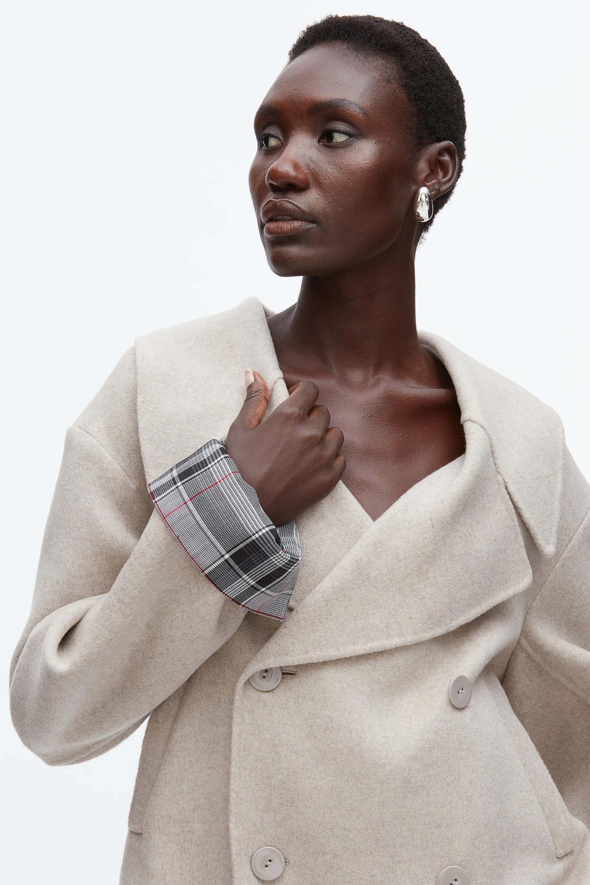 Double Face Cropped Peacoat - Image 7