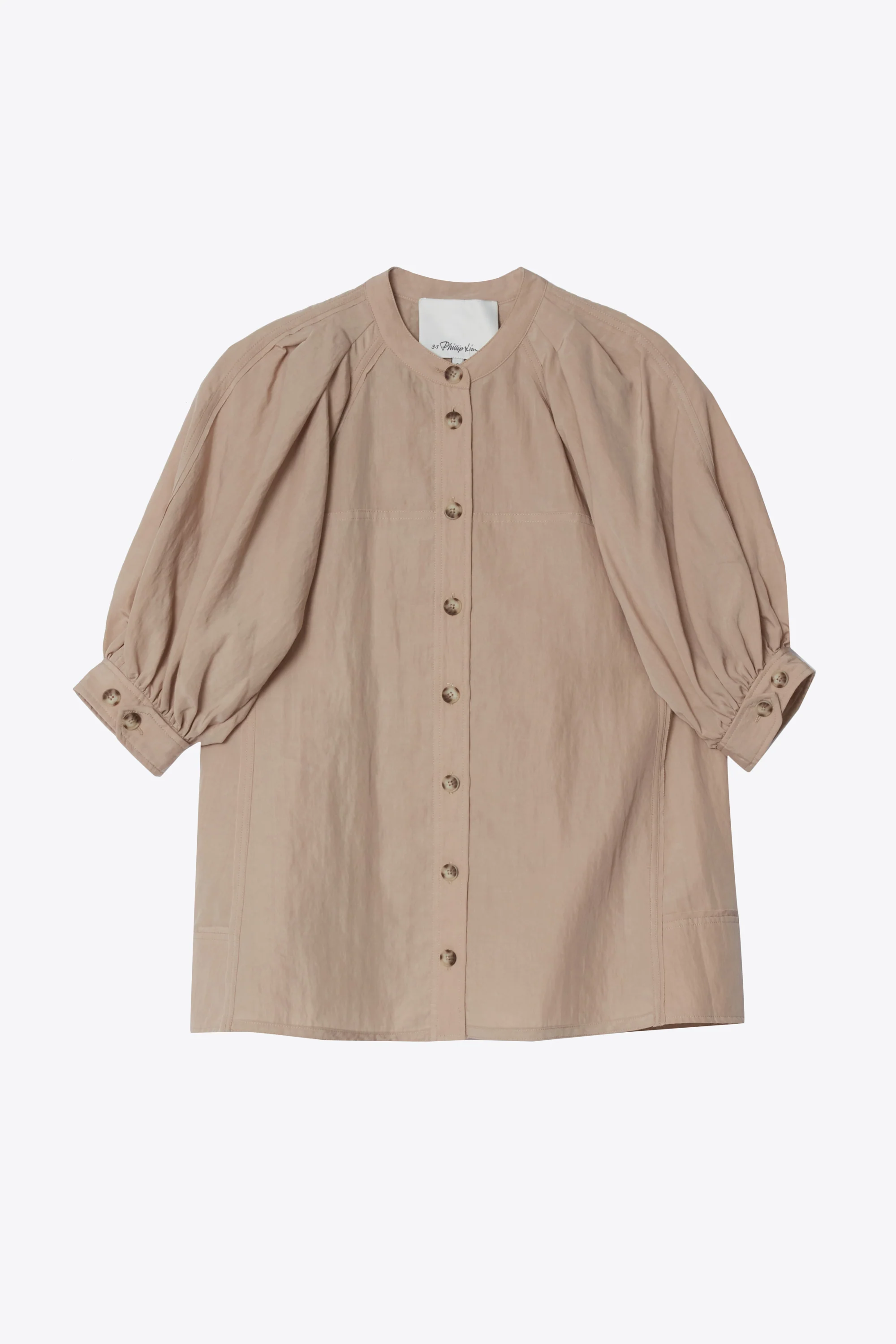 Relaxed Lantern Sleeve Button up Blouse