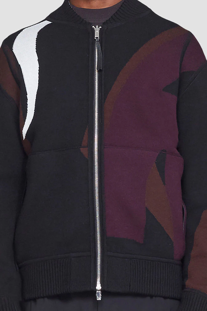 Reversible Knit Varsity Jacket - Image 10