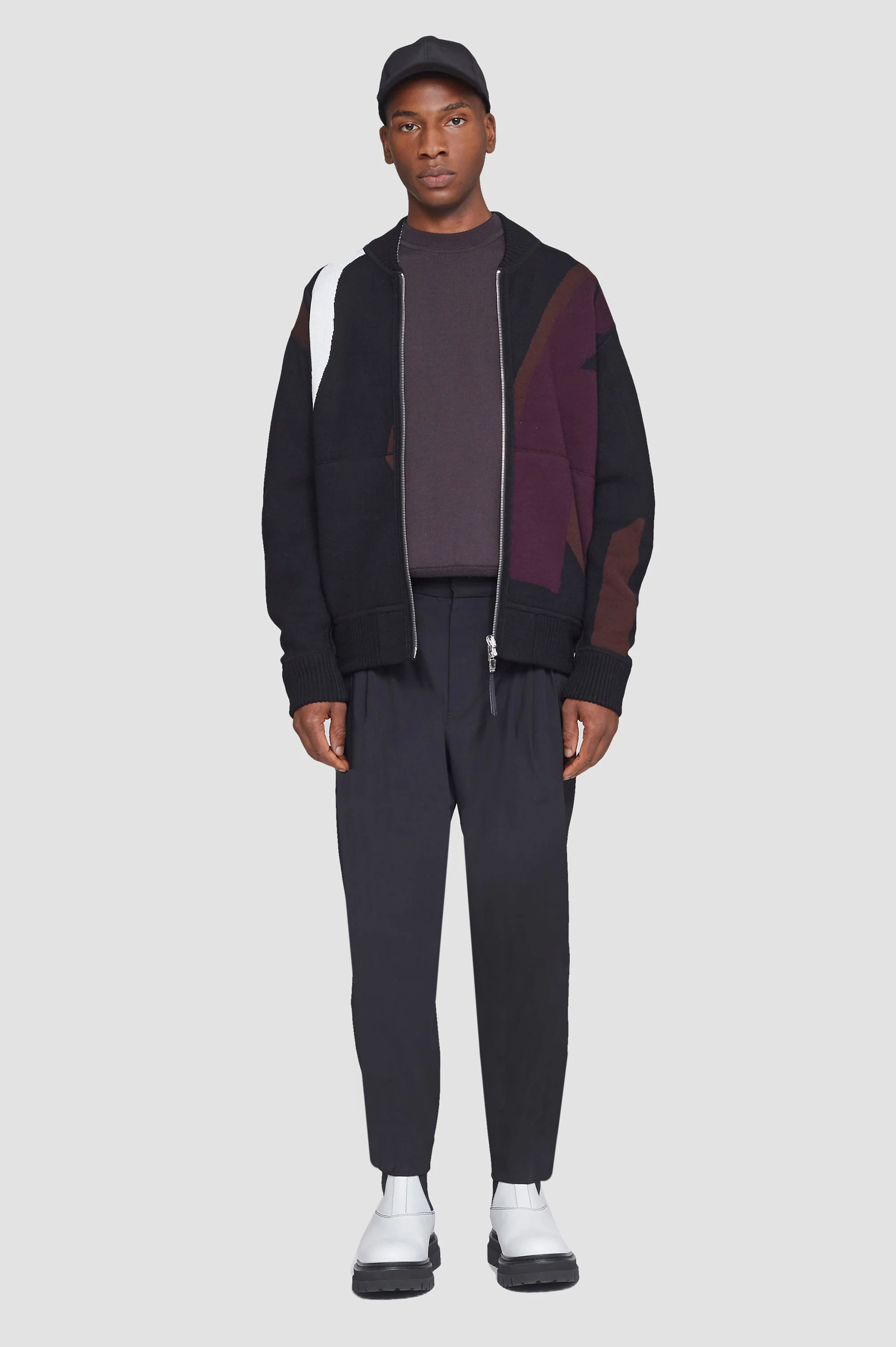 Reversible Knit Varsity Jacket - Image 2