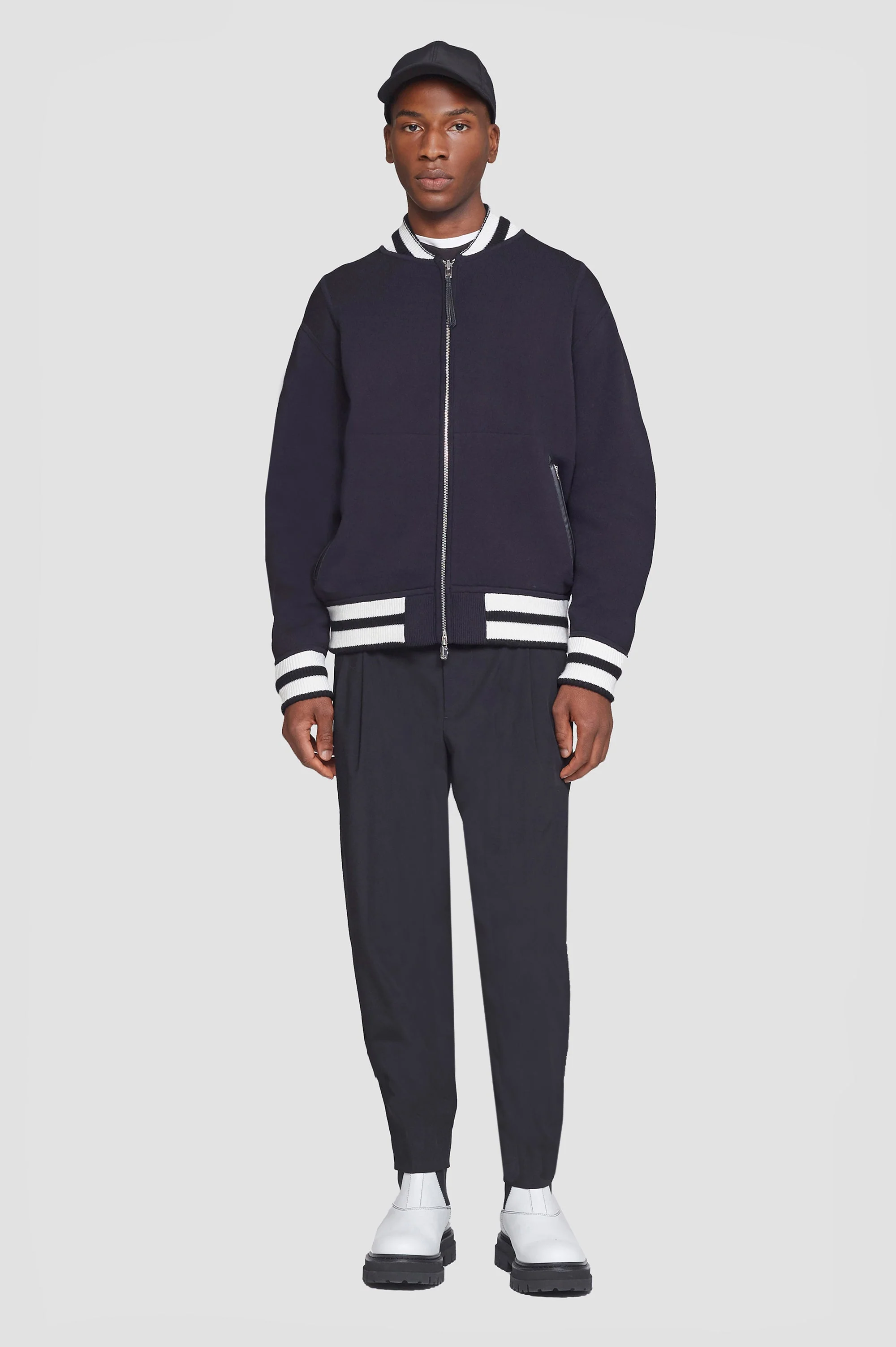 Reversible Knit Varsity Jacket - Image 3