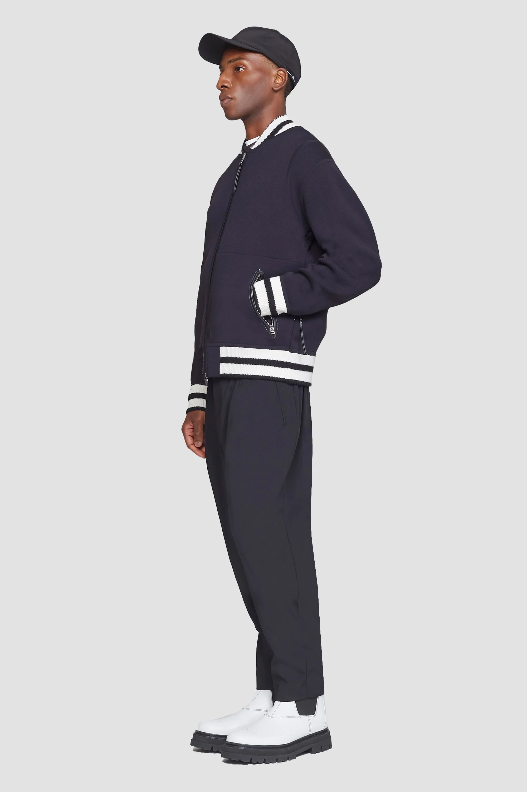 Reversible Knit Varsity Jacket - Image 4