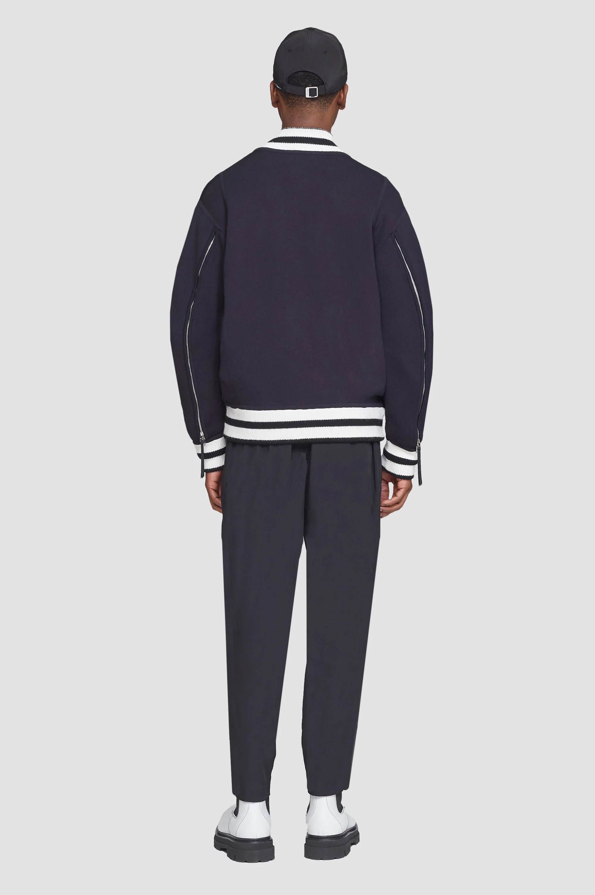 Reversible Knit Varsity Jacket - Image 6