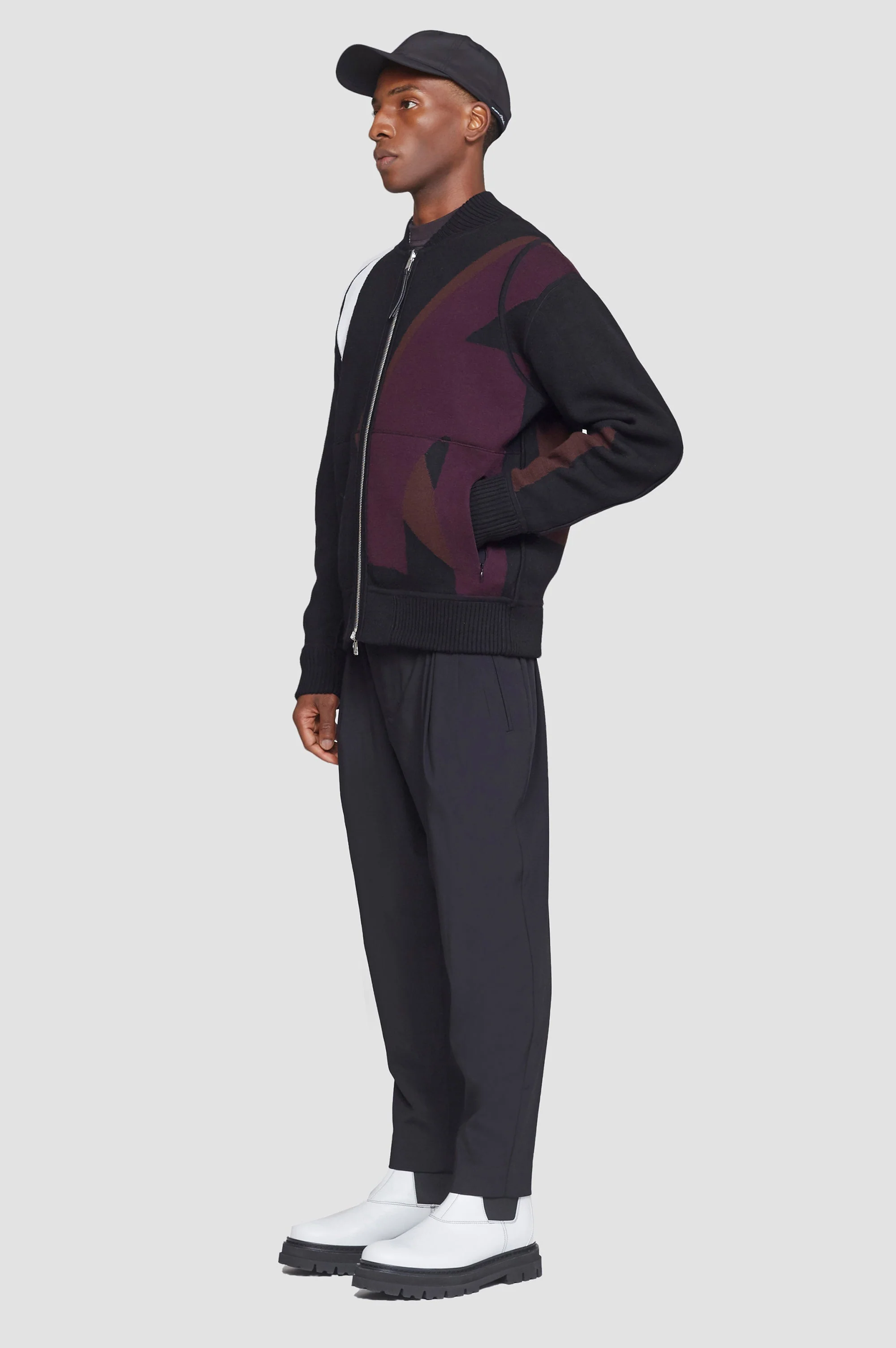 Reversible Knit Varsity Jacket - Image 8