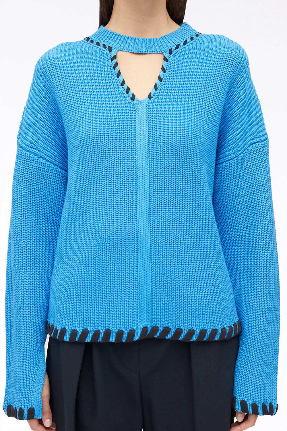 Ribbed V-Neck Jumper - Image 10