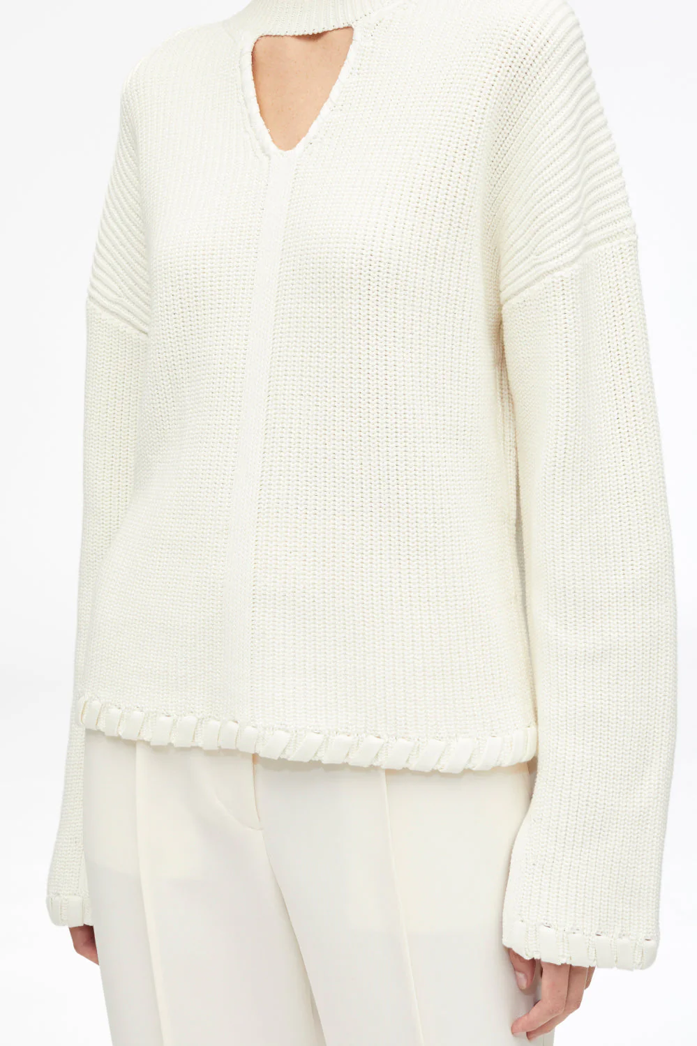 Ribbed V-Neck Jumper - Image 15