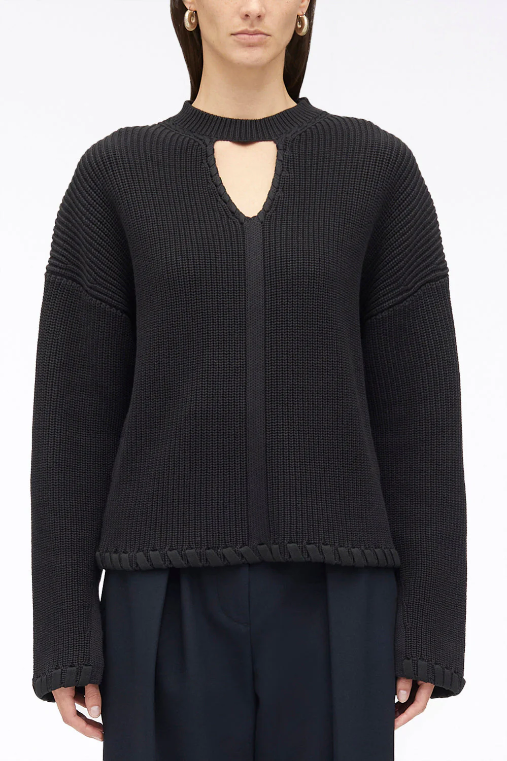 Ribbed V-Neck Jumper - Image 2