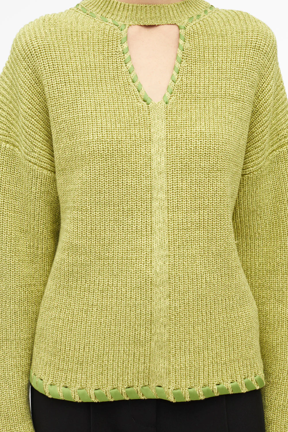 Ribbed V-Neck Jumper - Image 20