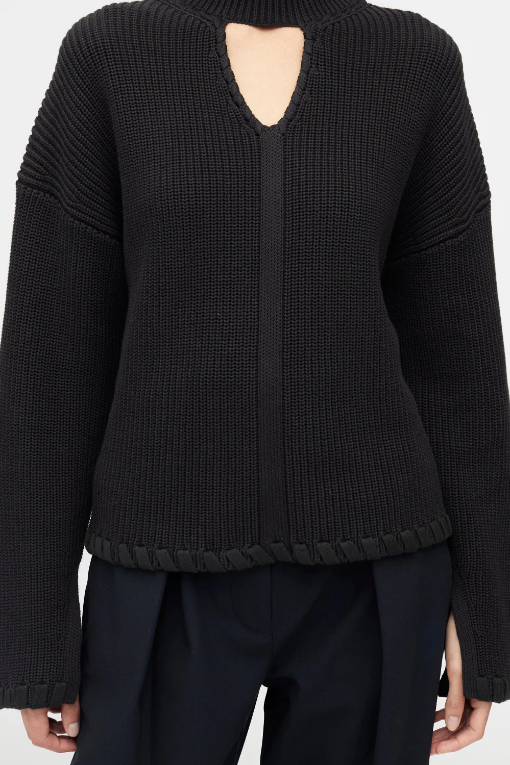 Ribbed V-Neck Jumper - Image 5