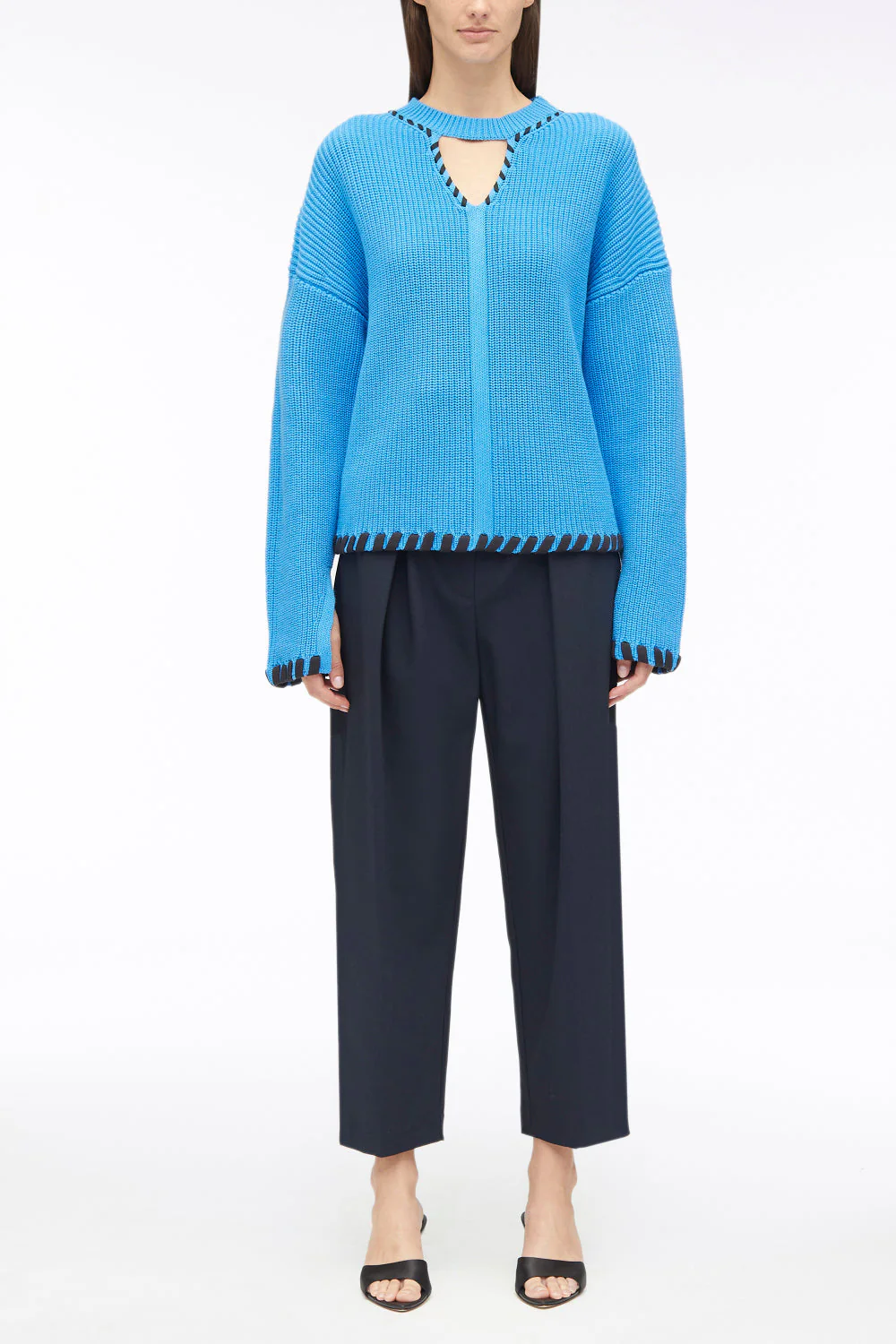 Ribbed V-Neck Jumper - Image 6