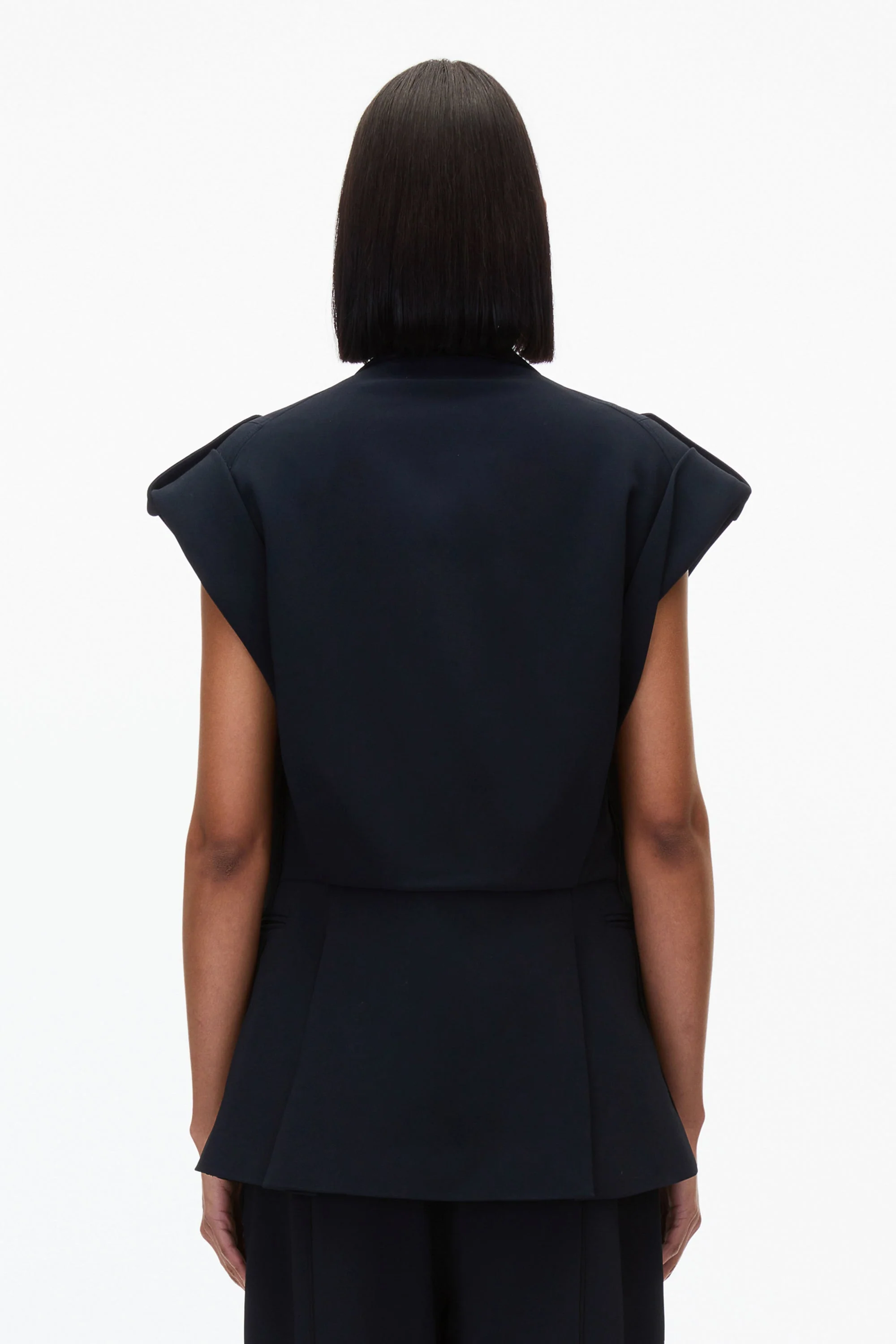 Cocoon Tailored Vest with Rolled Sleeve - Image 4