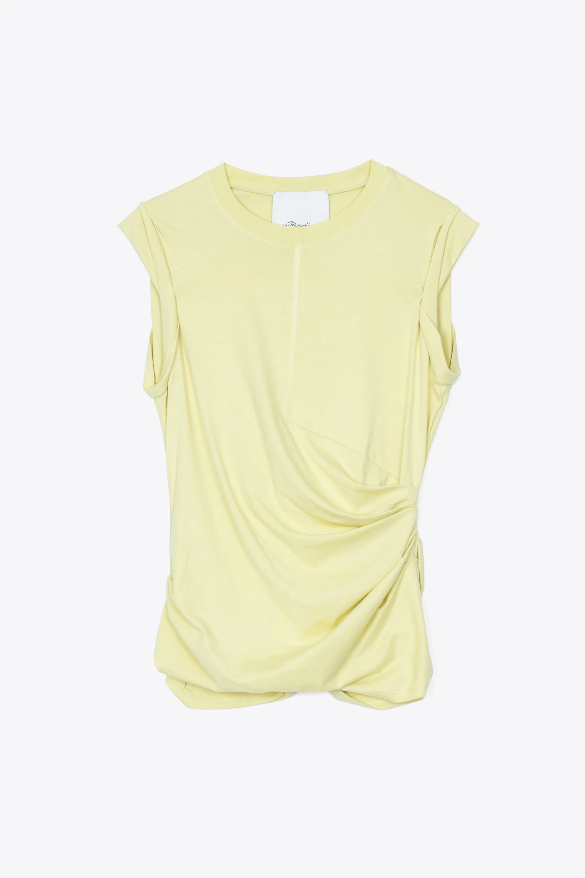Rolled Sleeve Draped Jersey Tank - Image 7