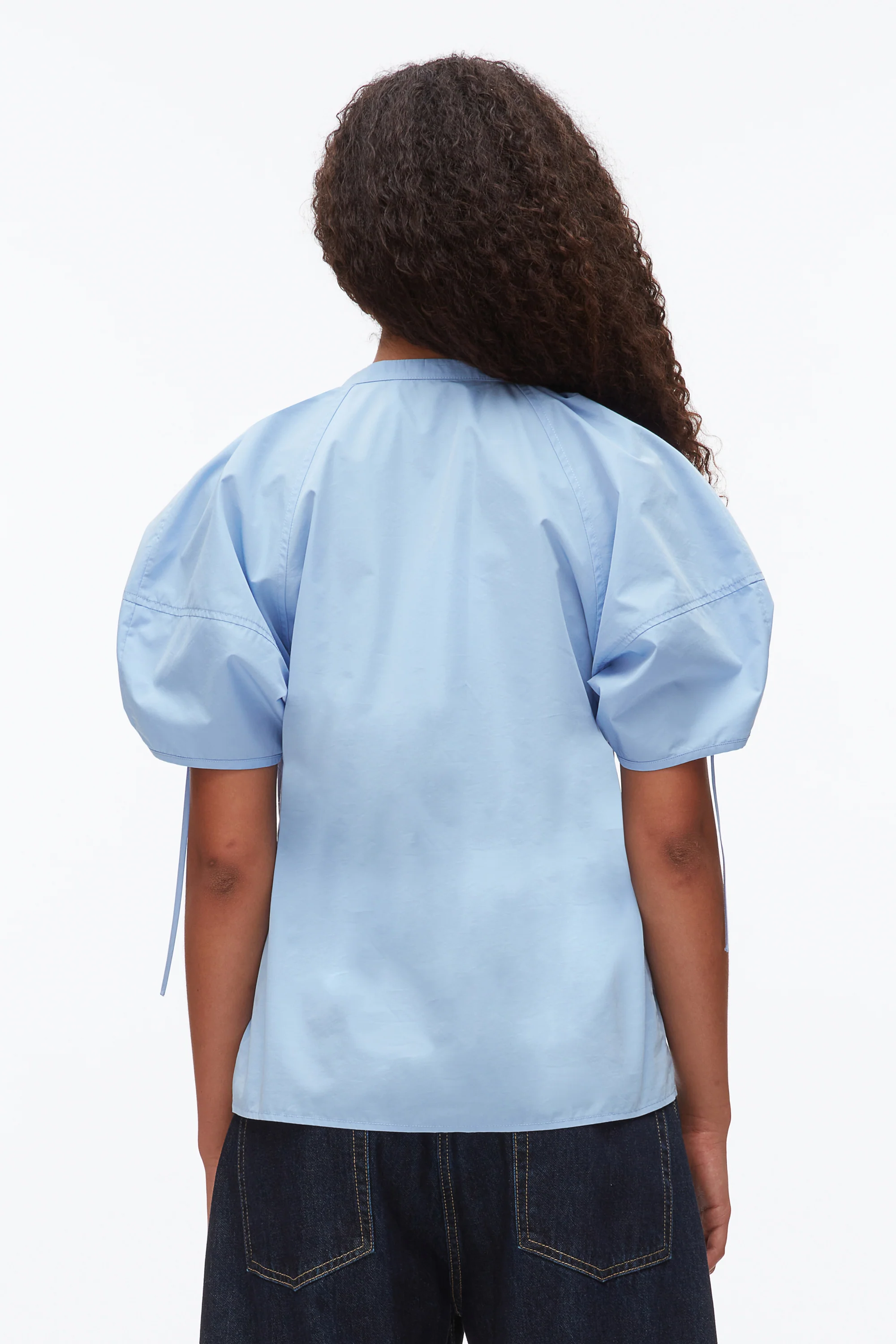 Ruched Sleeve V-Neck Top - Image 19