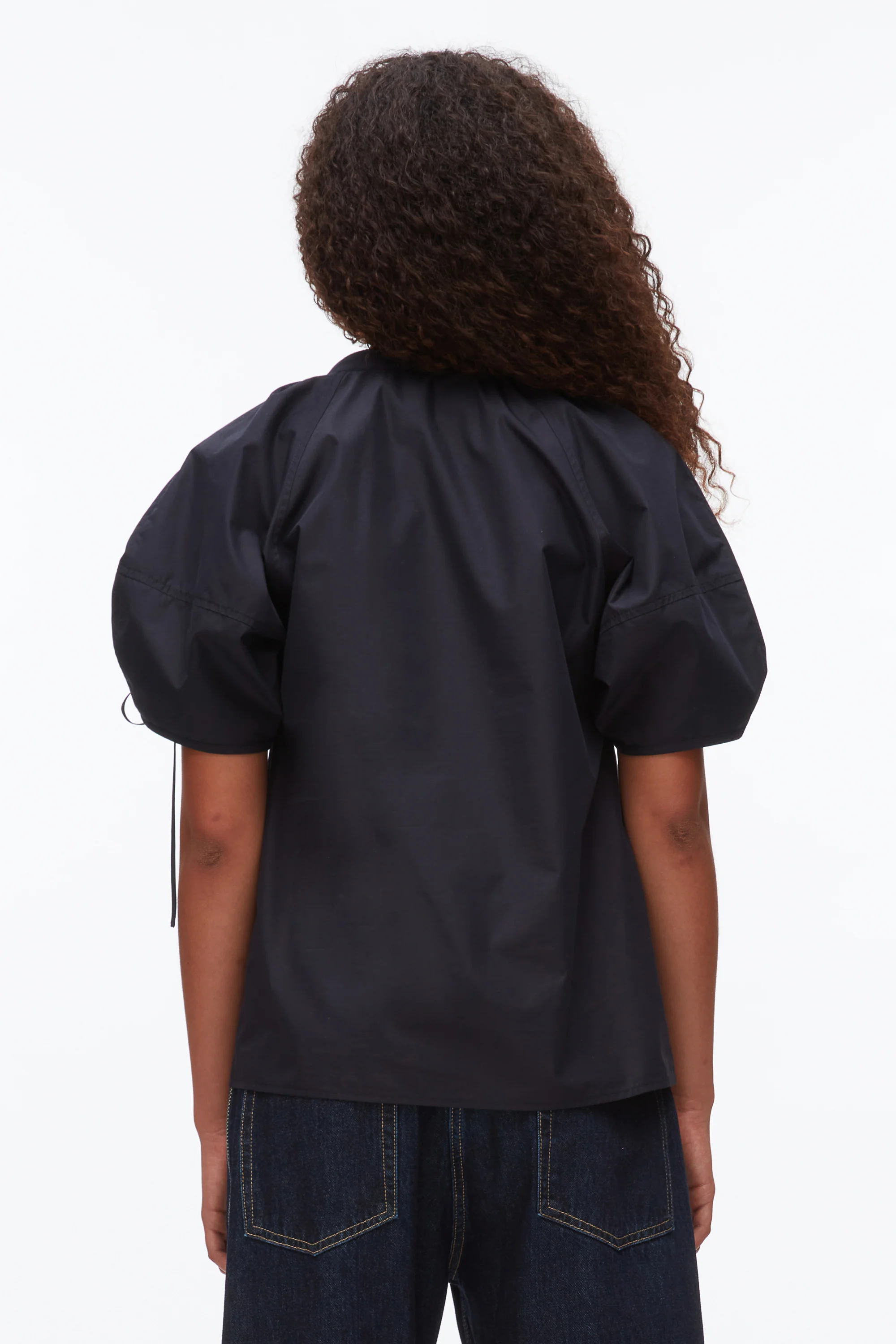 Ruched Sleeve V-Neck Top - Image 5