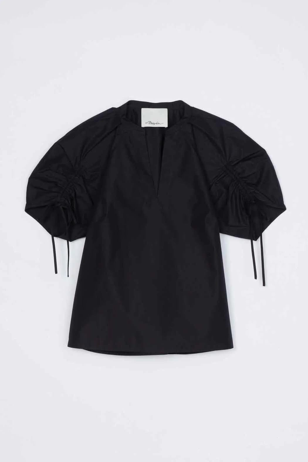 Ruched Sleeve V-Neck Top - Image 7