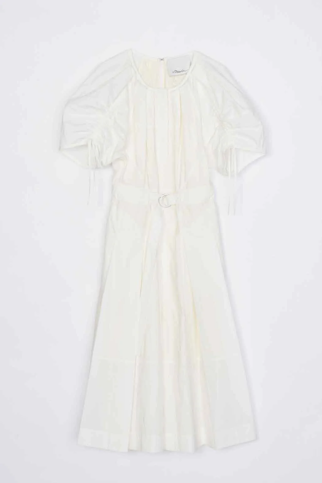 Poplin Ruched Sleeve Midi Dress - Image 12