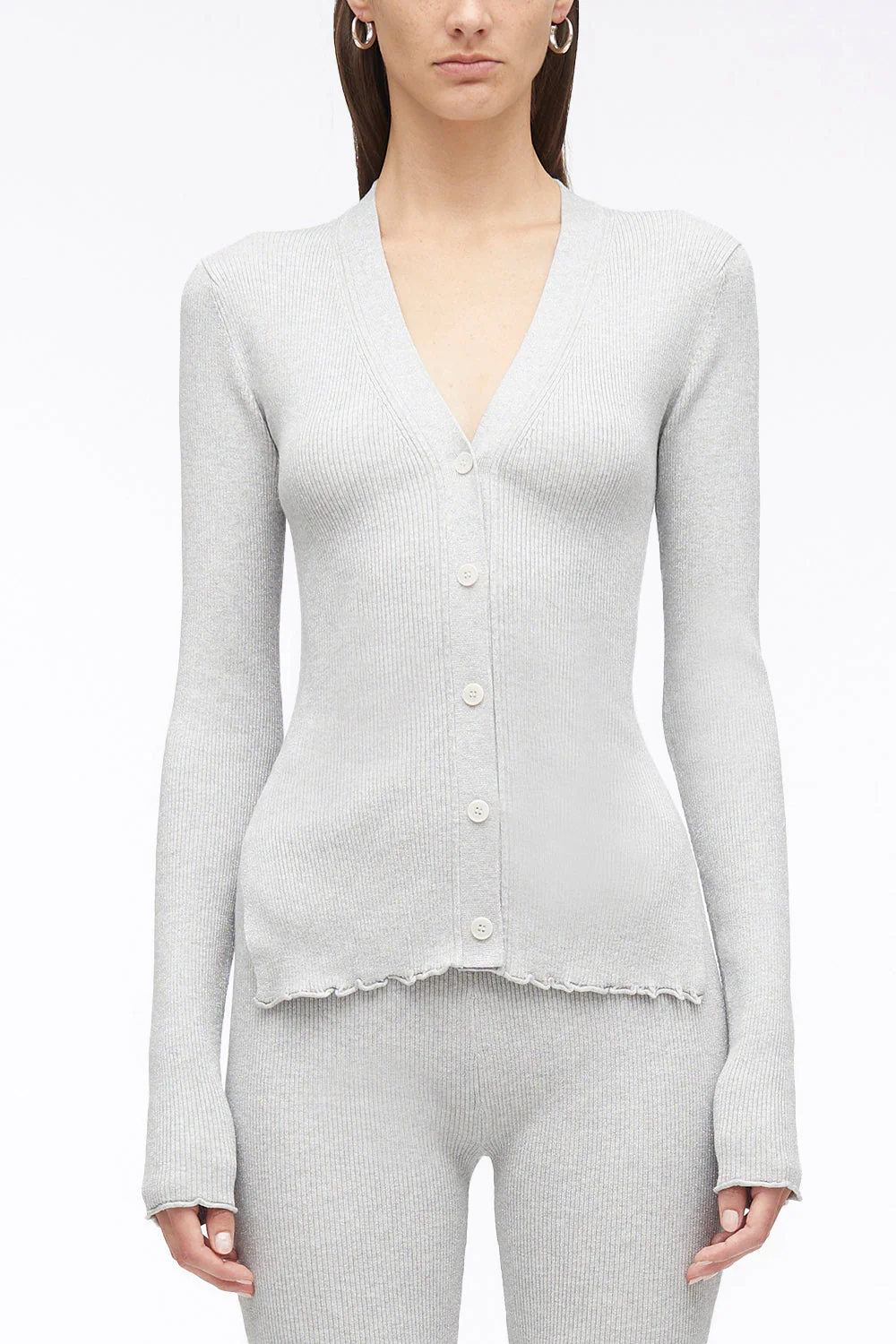 Long Sleeve Wool Cardigan - Image 2