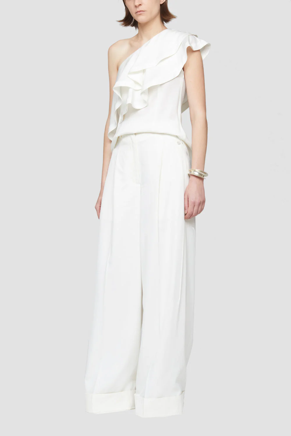Ruffled One Shoulder Top