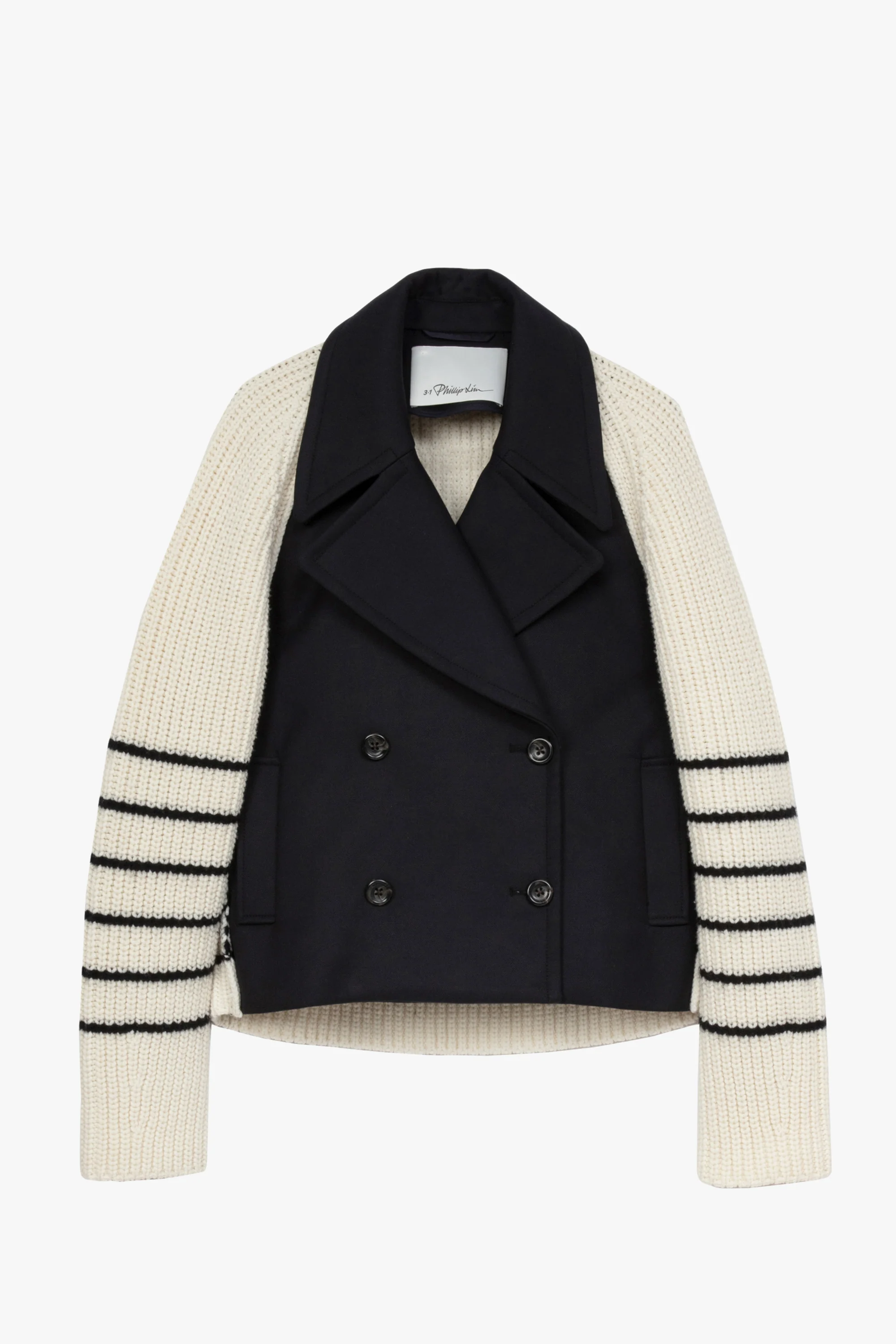 Sailor Stripe Knitted Combo Peacoat - Image 6