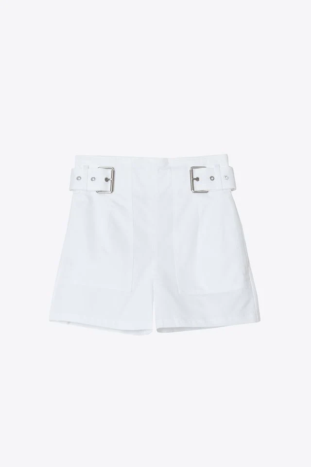 Sateen Utility Belted Shorts