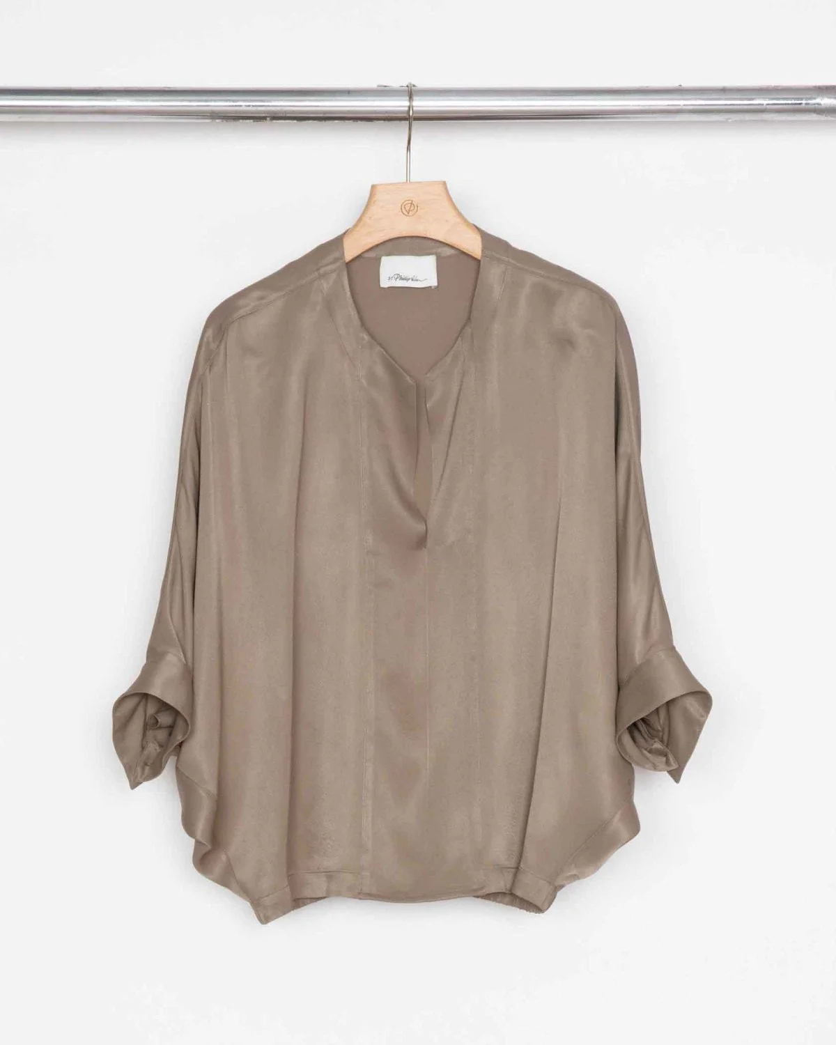 Satin Dolman Sleeve Top