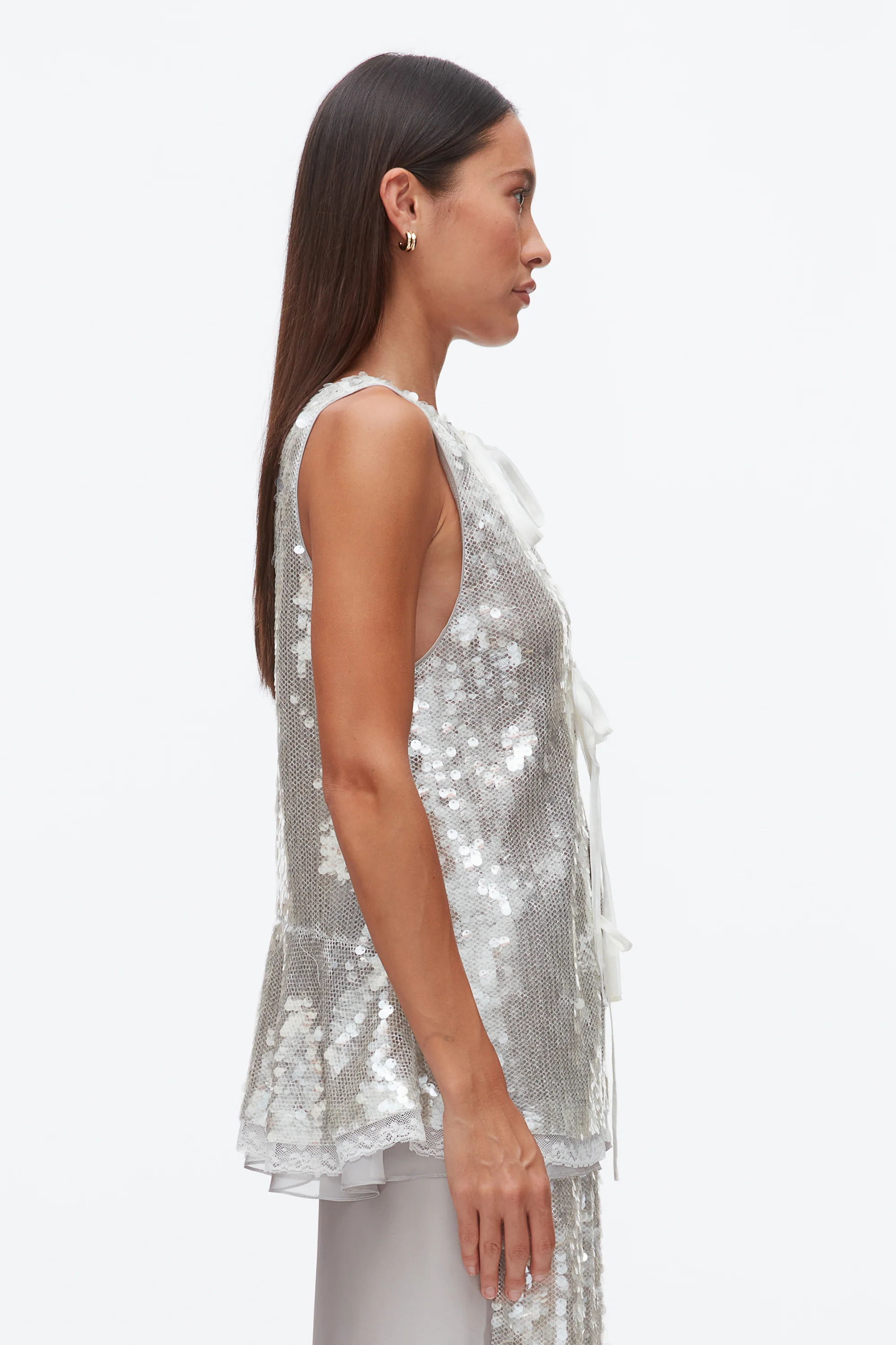 Sequin Tank with Bows - Image 5