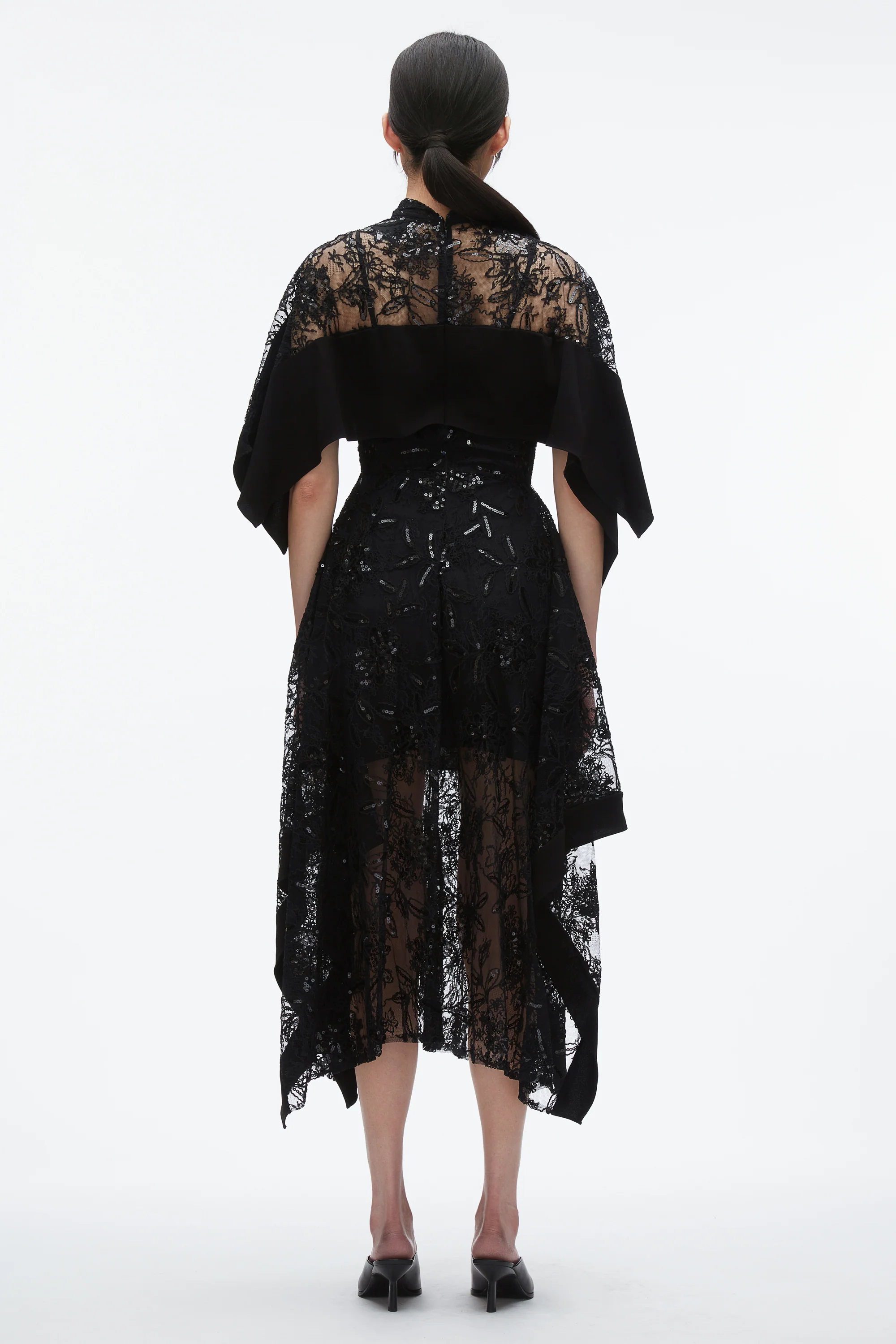 Sequin Lace Flounce Maxi Dress - Image 4