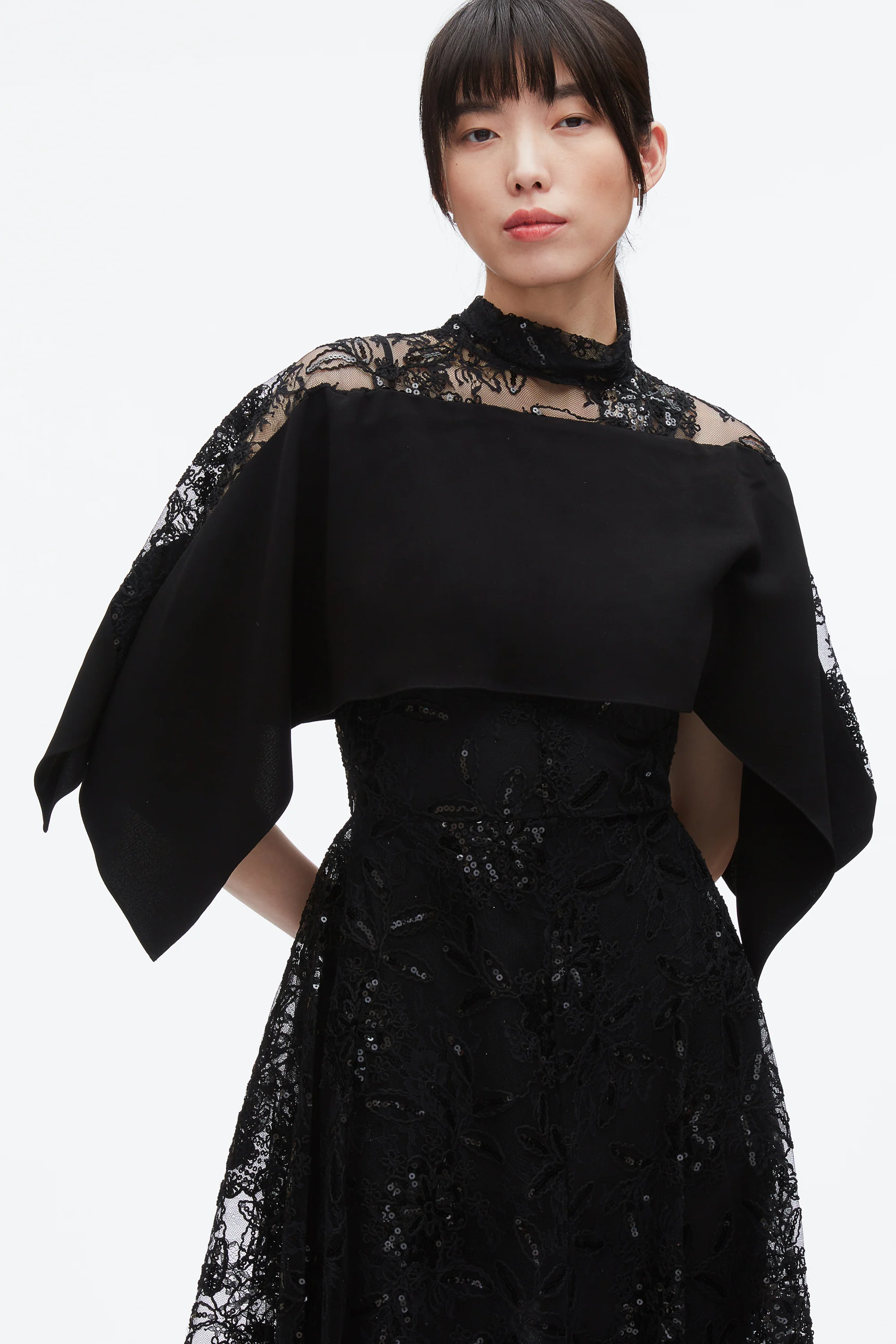 Sequin Lace Flounce Maxi Dress - Image 5