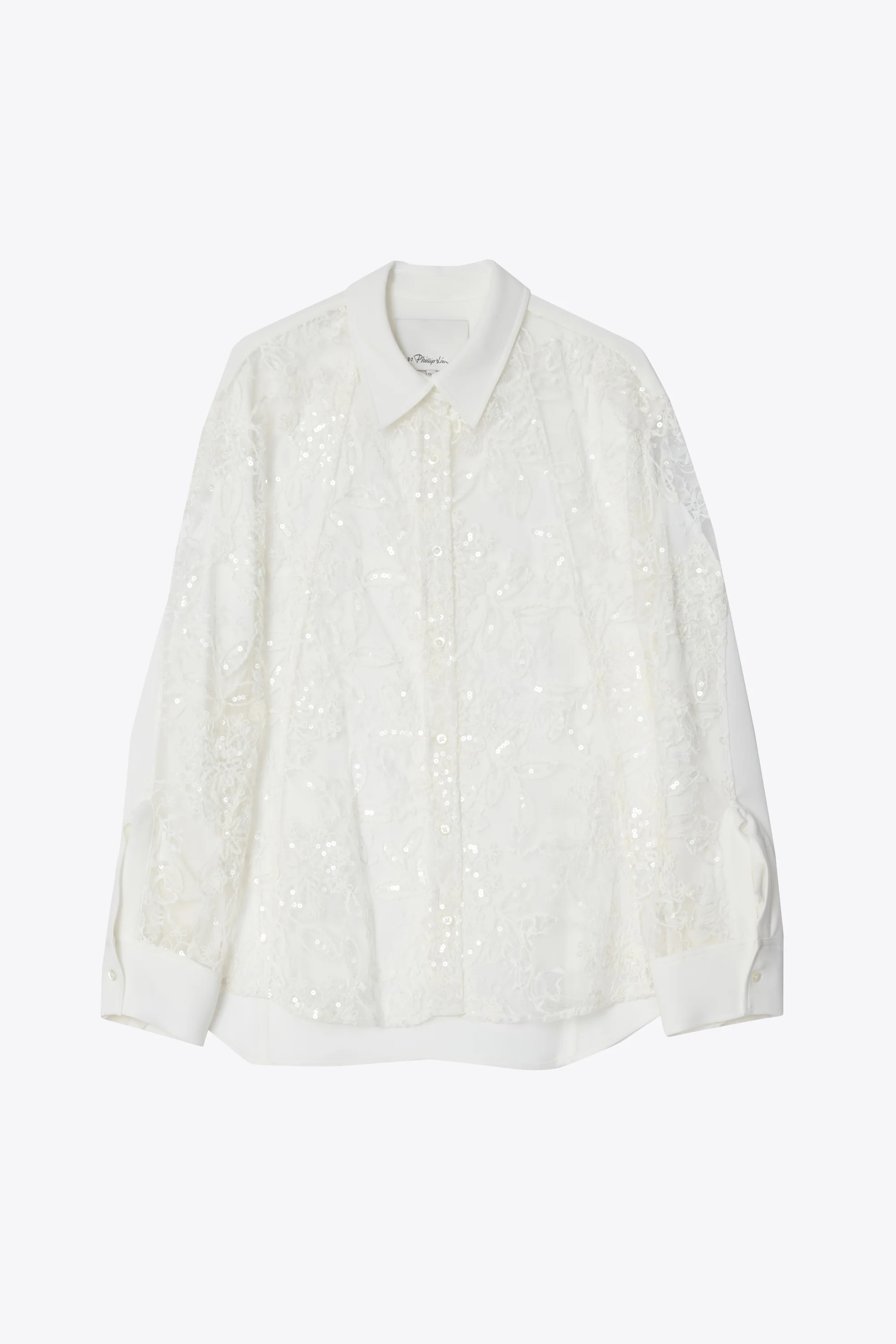 Sequin Lace Oversized Shirt