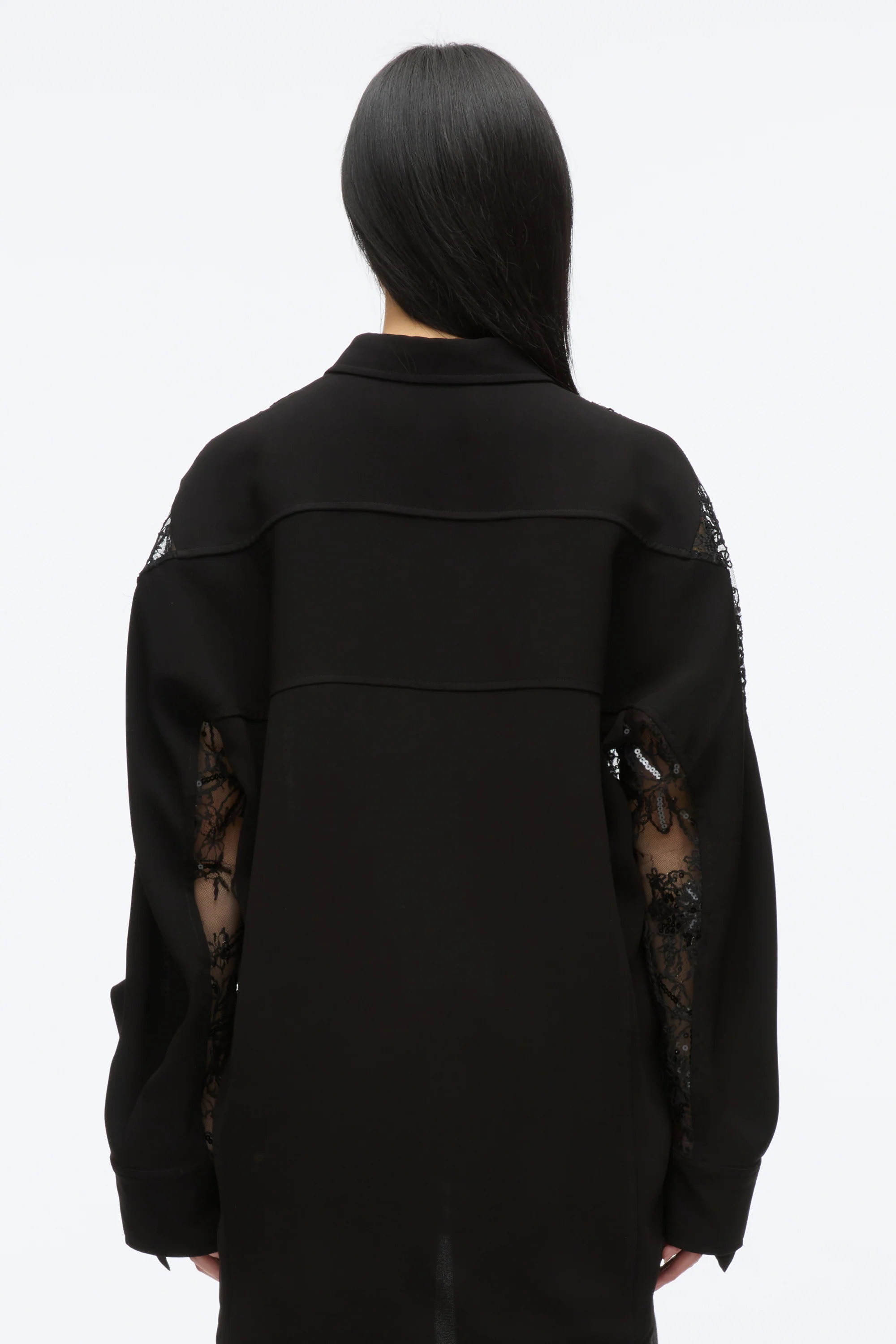 Sequin Lace Oversized Shirt - Image 5