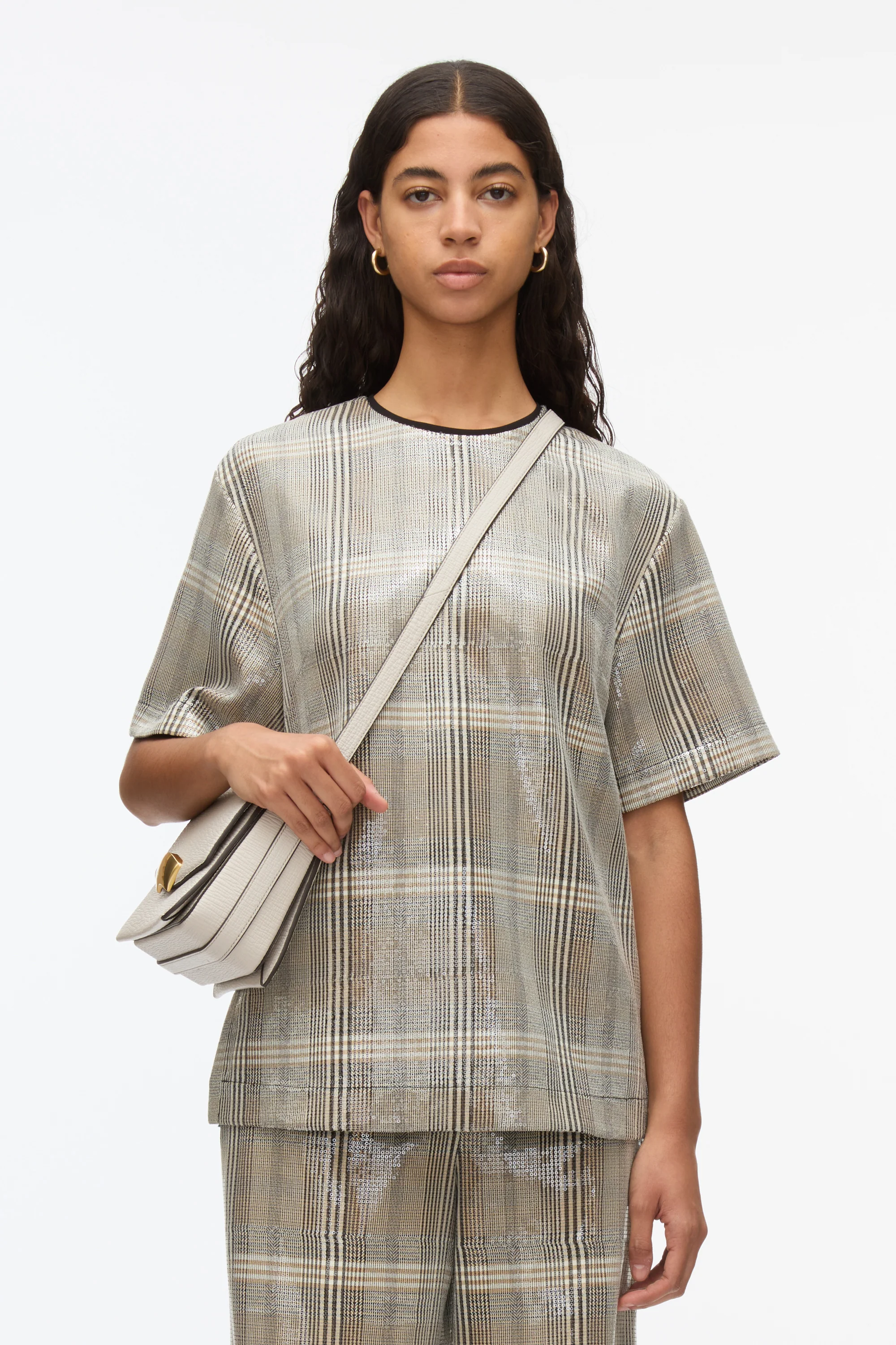 Sequin Plaid Tee - Image 2