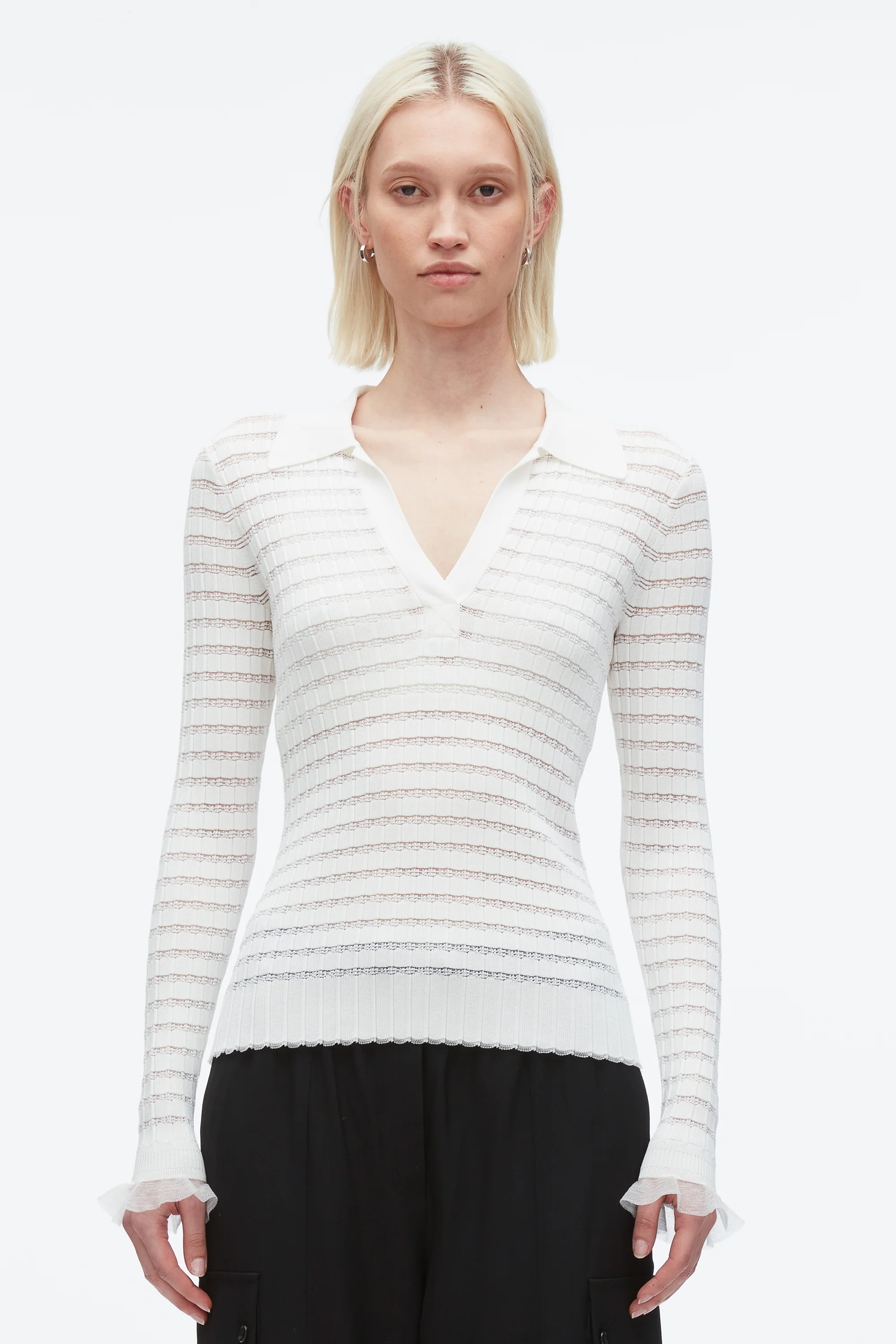 Shadow Stripe Pullover Polo - Image 9
