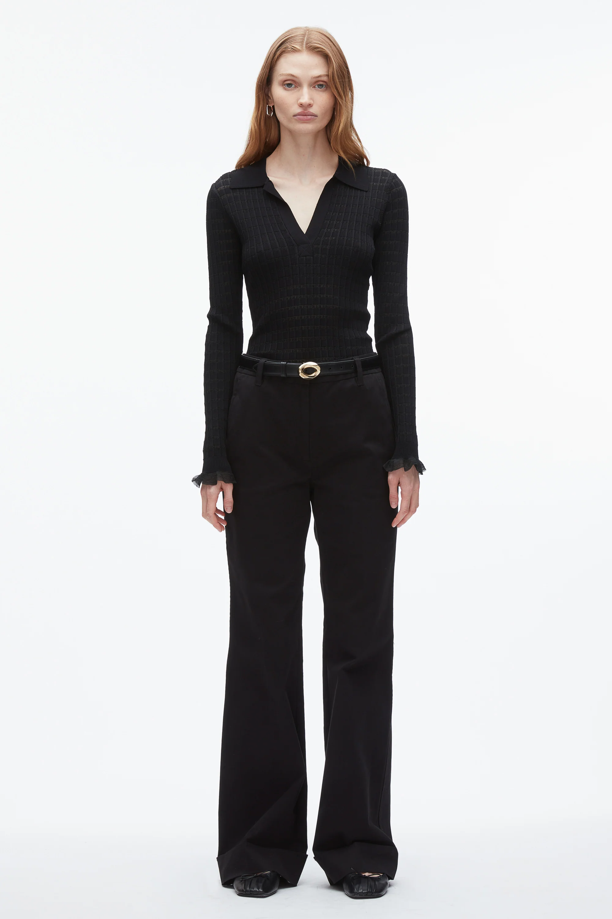 Shadow Stripe Pullover Polo