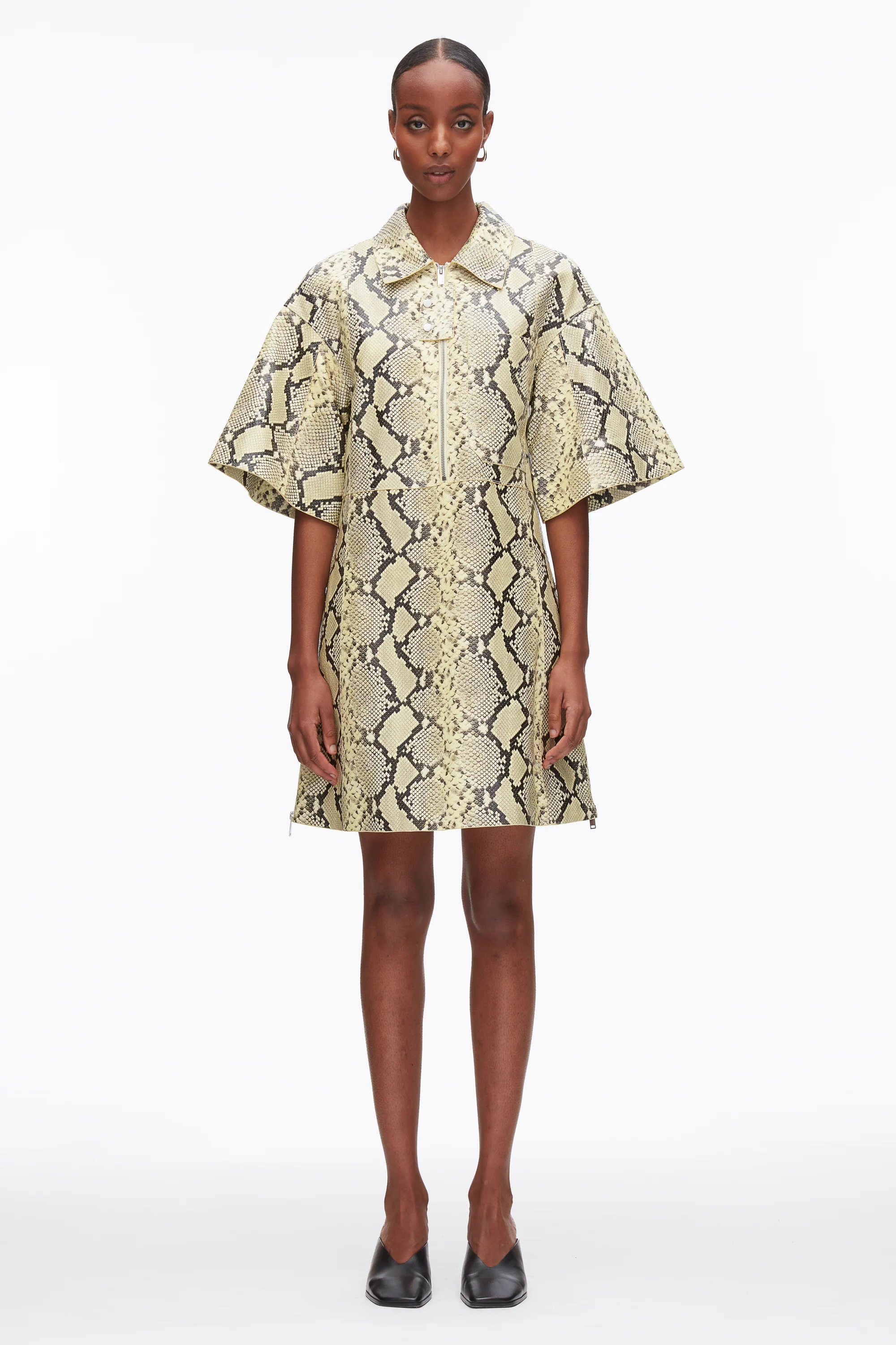 Shift Shirt Dress with Button Placket - Image 2