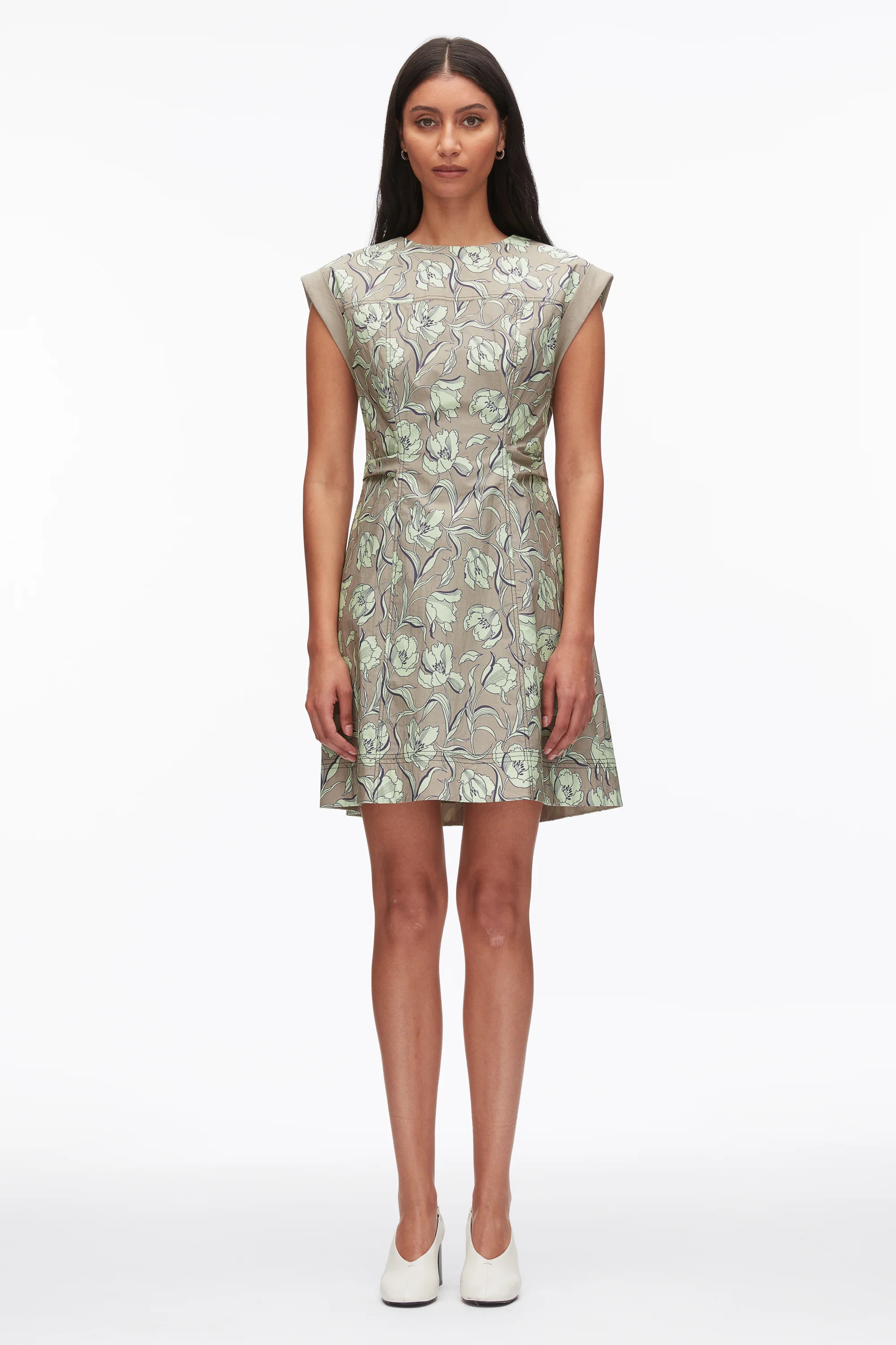 Short Sleeve Floral Mini Dress - Image 3