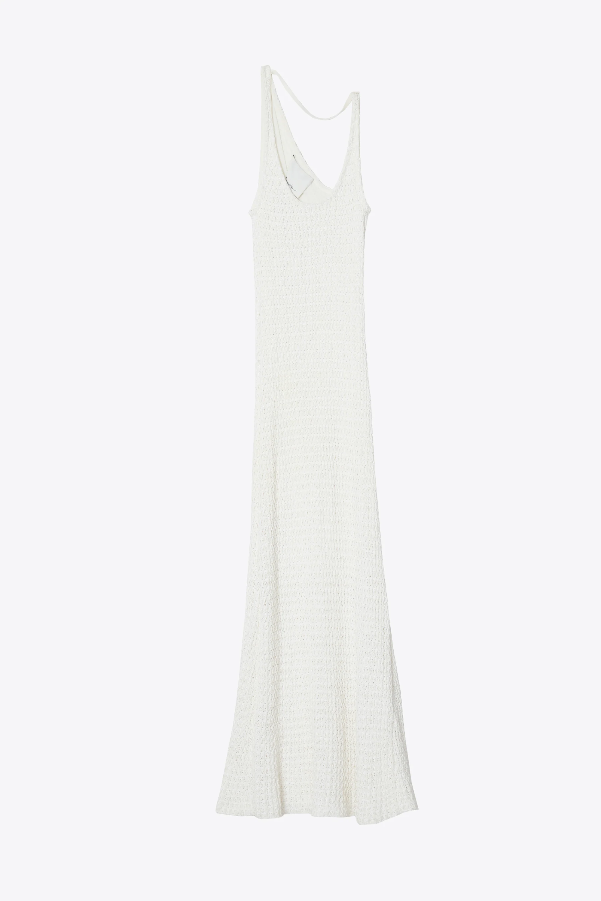 Sleeveless Cotton Blend U-Neck Knit Dress