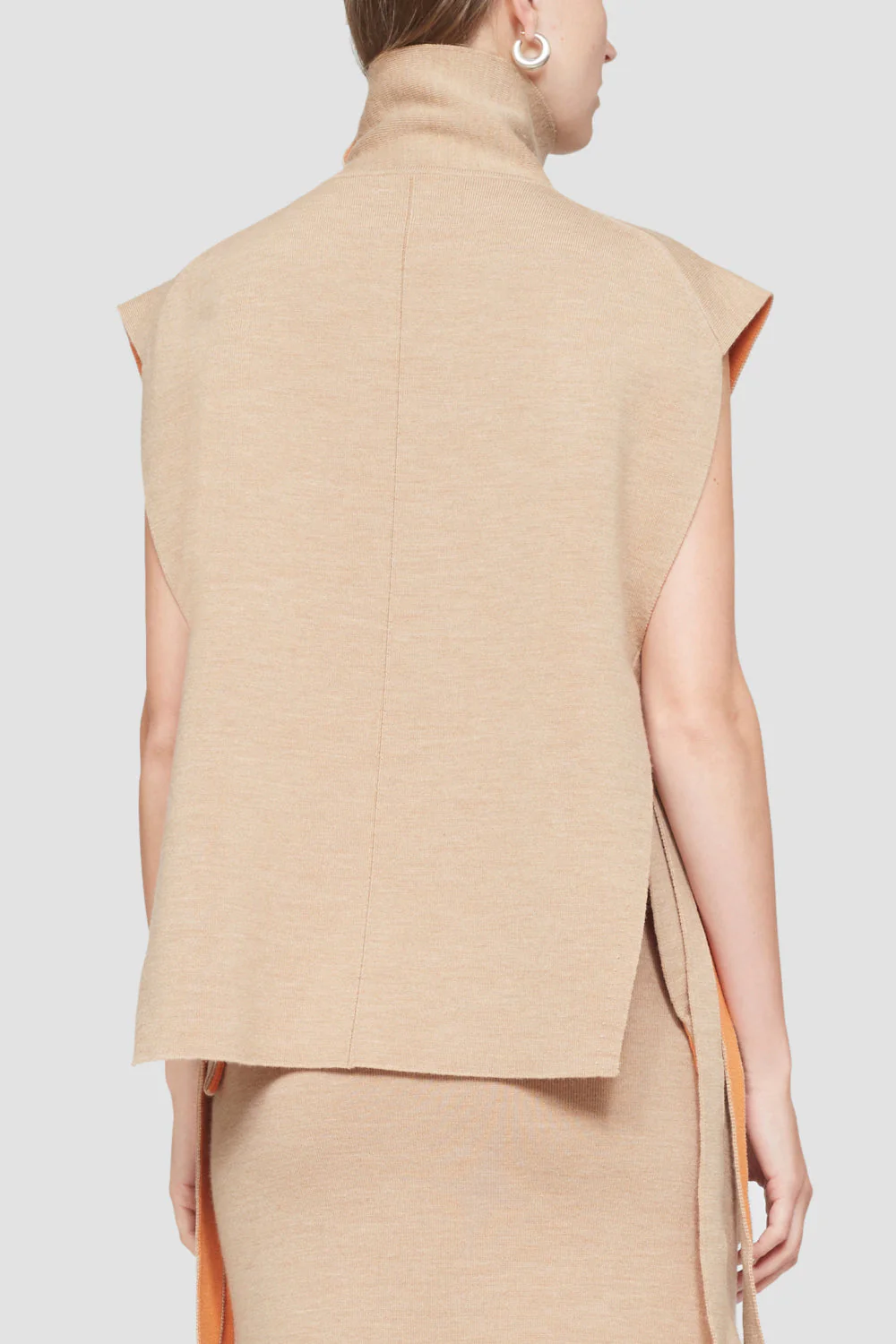 Sleeveless Double Face Wool Top - Image 5