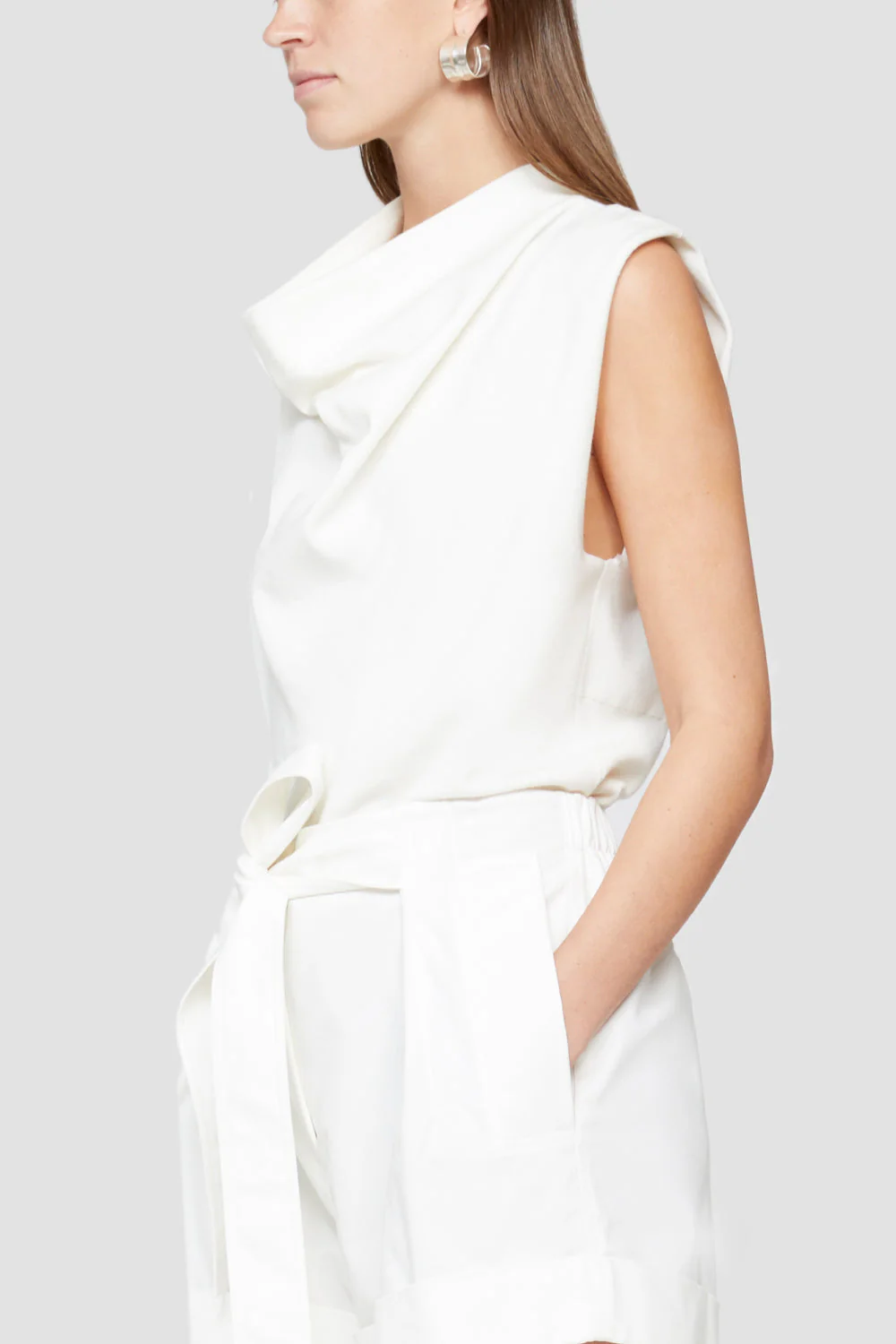 Sl Military Rib Cowl Neck Po - Image 4