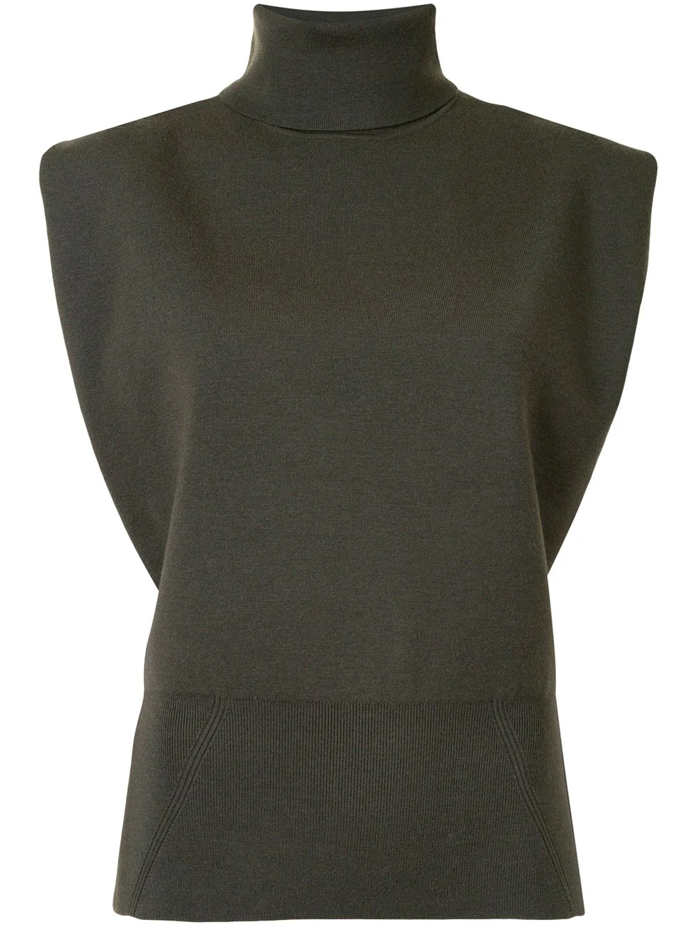 Military Rib Mock Neck Pullover