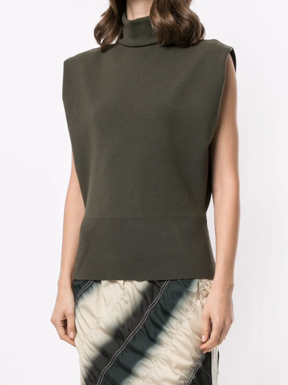 Military Rib Mock Neck Pullover - Image 2