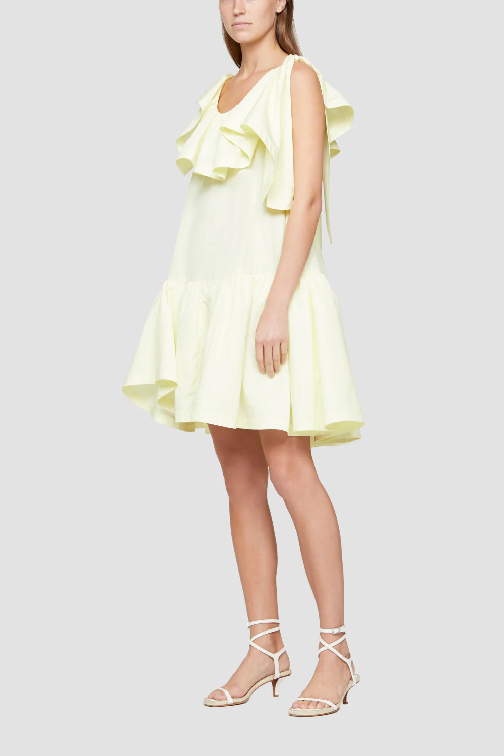 Sleeveless Ruffled-Neckline Tent Dress - Image 4