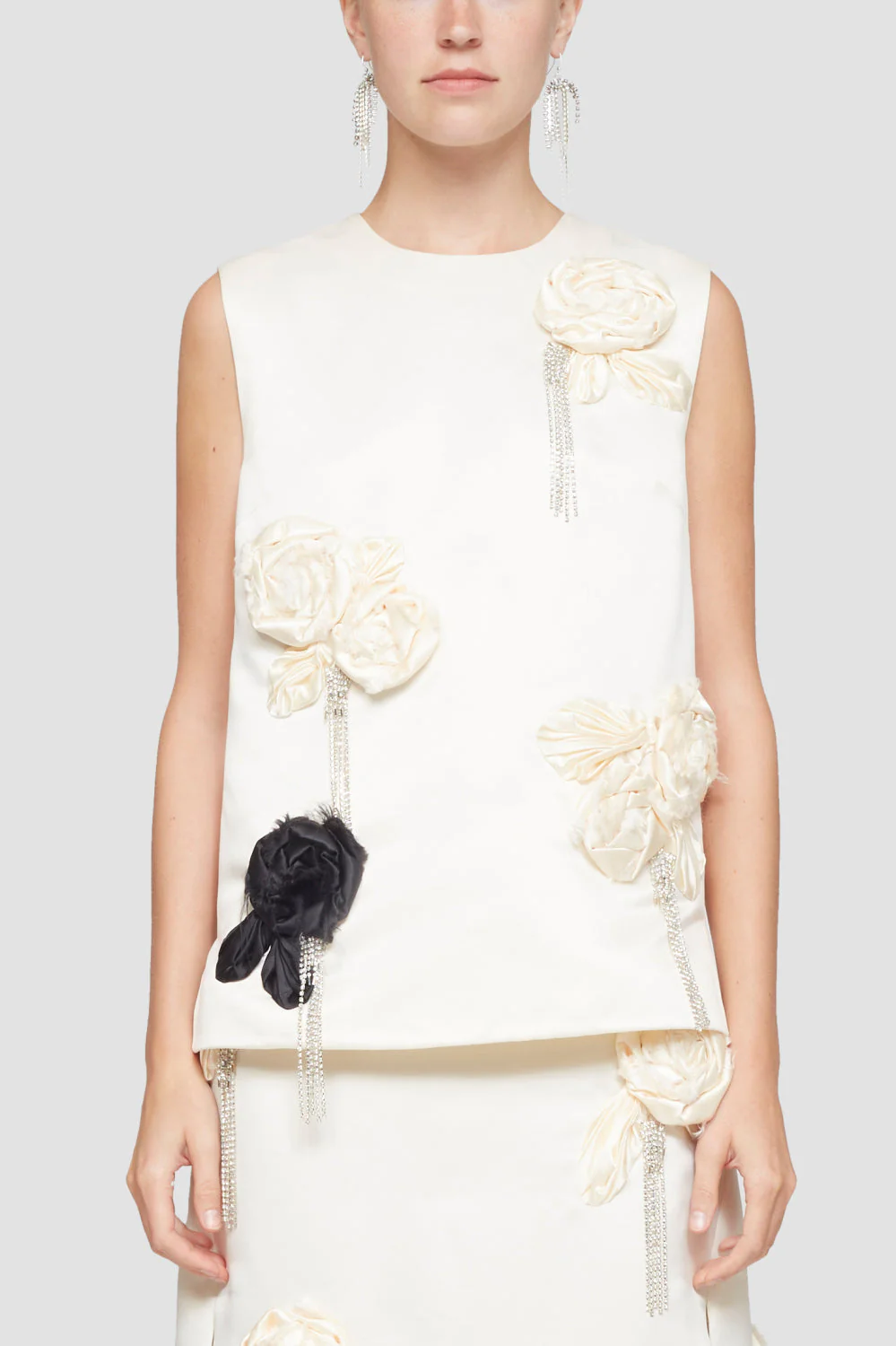 Sl Satin Top W Floral Emb - Image 2