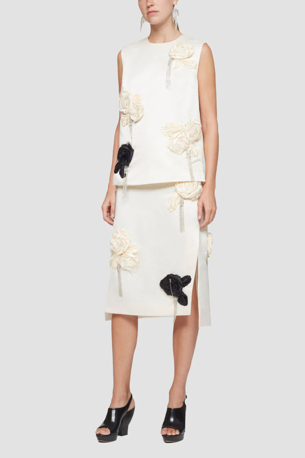 Sl Satin Top W Floral Emb - Image 5