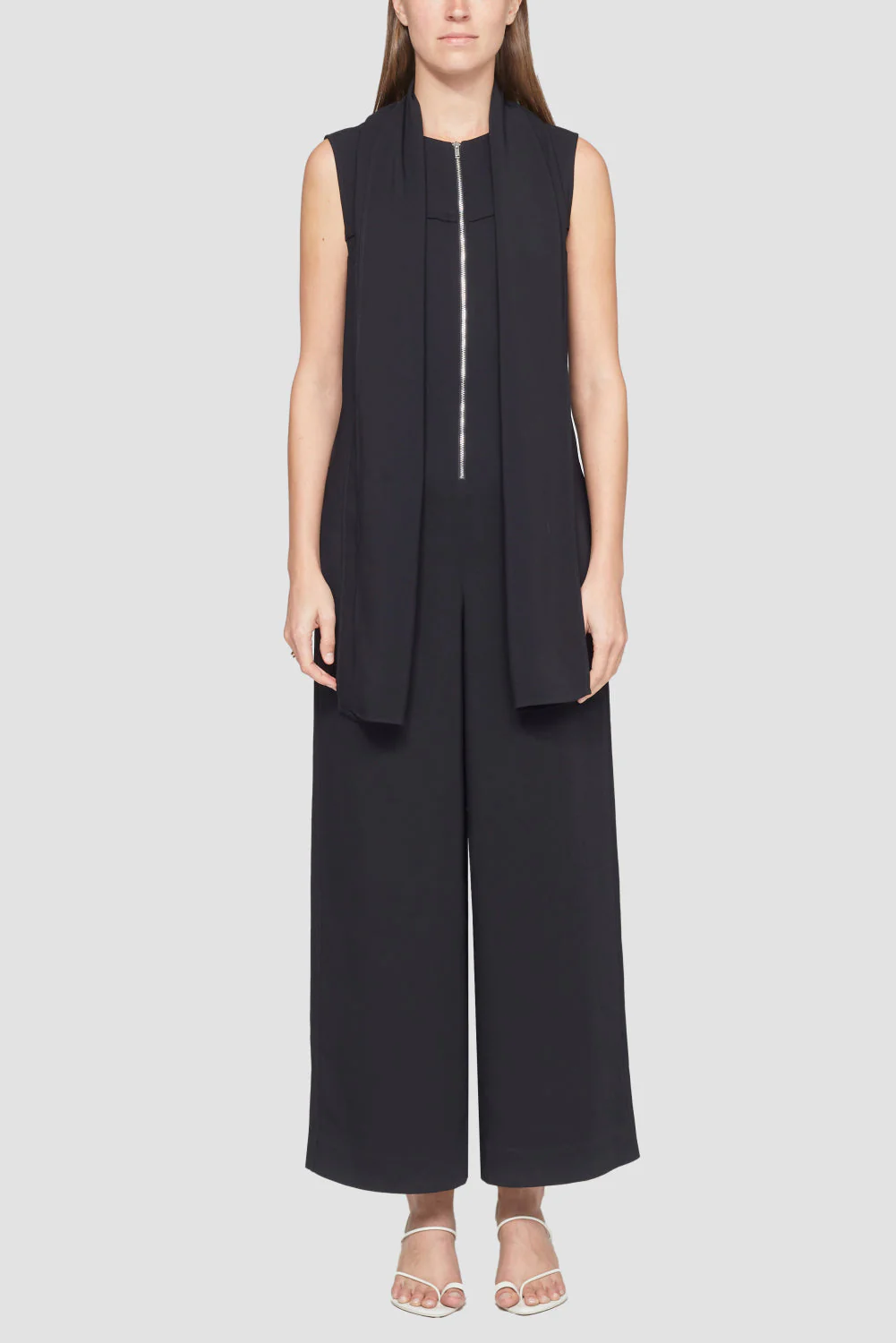 Sl Scarf Neck Matte Viscose Jumpsuit - Image 2