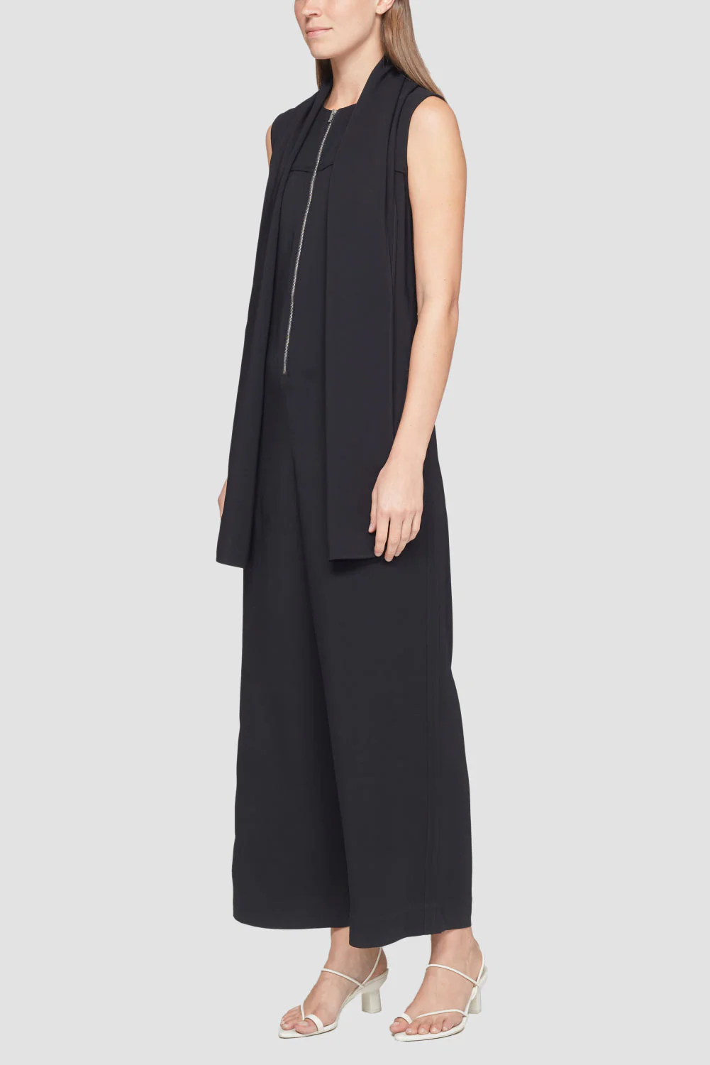 Sl Scarf Neck Matte Viscose Jumpsuit - Image 3