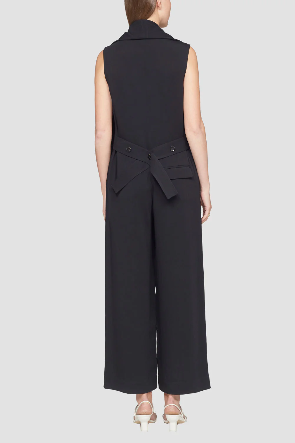 Sl Scarf Neck Matte Viscose Jumpsuit - Image 4