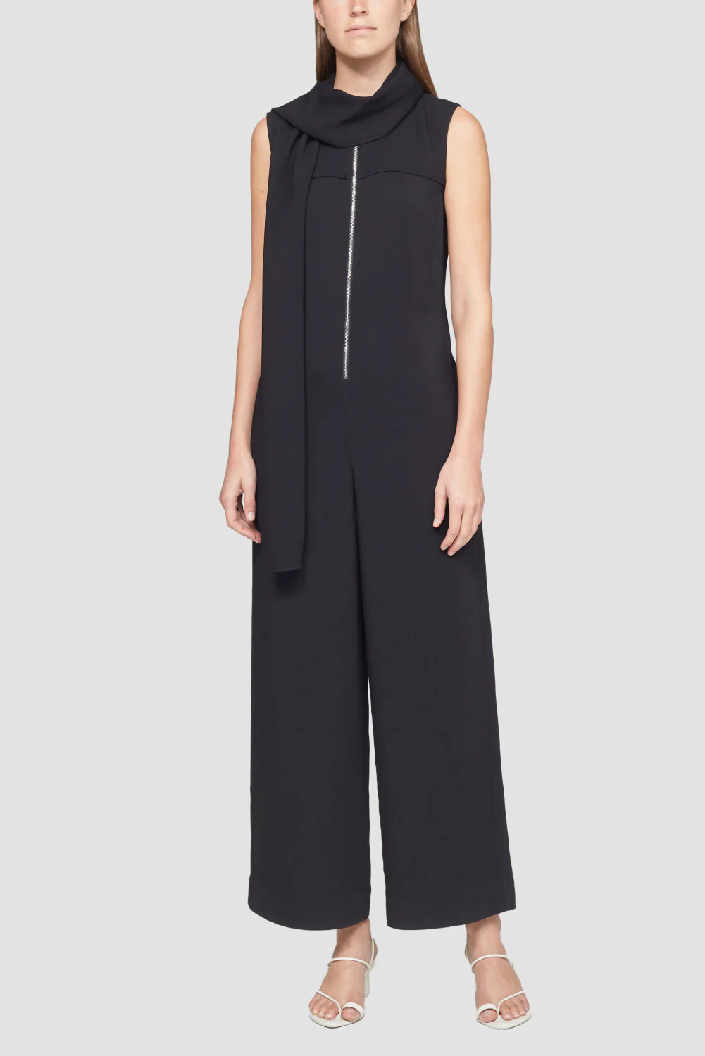 Sl Scarf Neck Matte Viscose Jumpsuit - Image 7