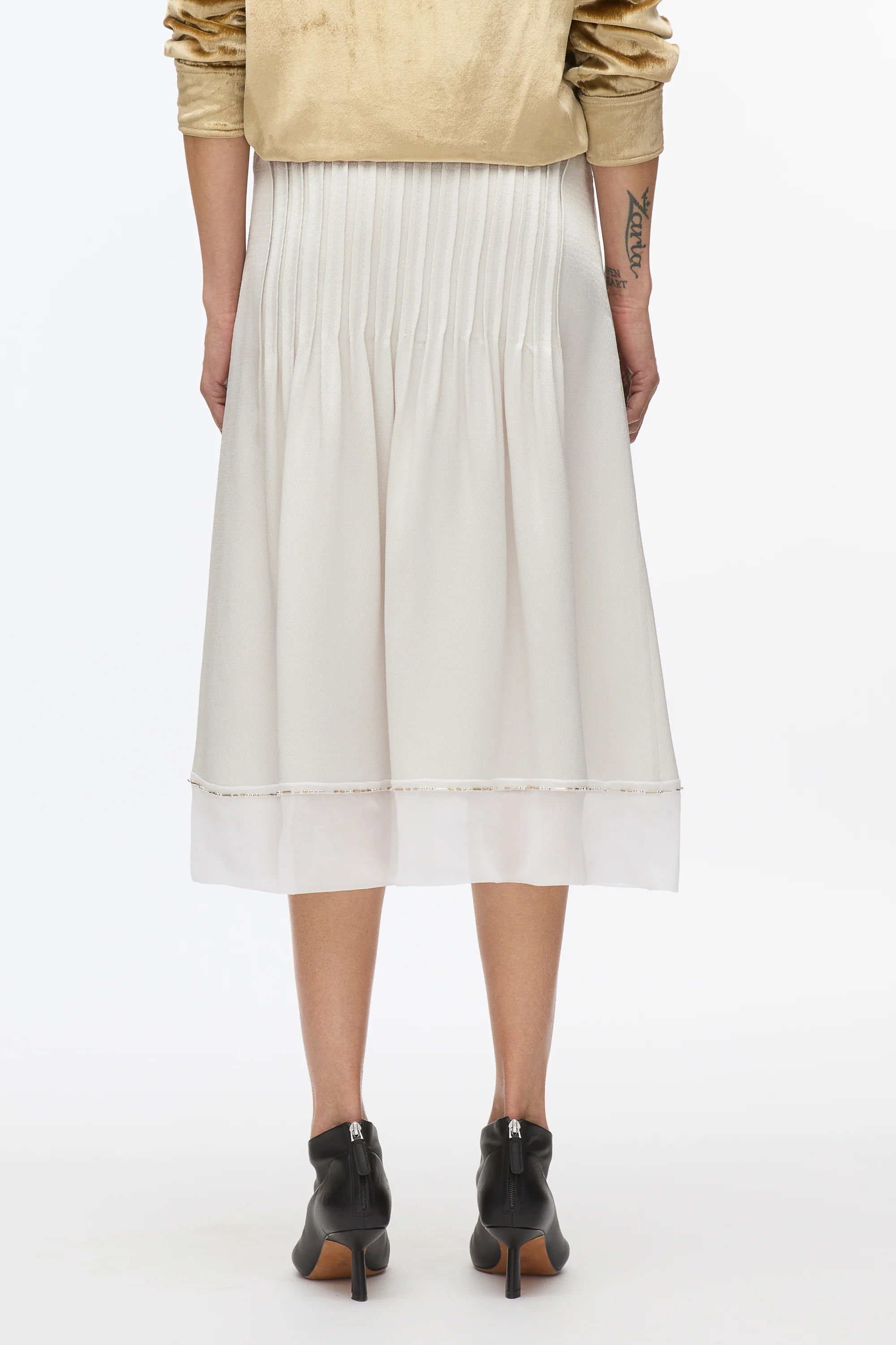 Satin Slip Skirt with Crystal Inlay Embellishment - Image 4