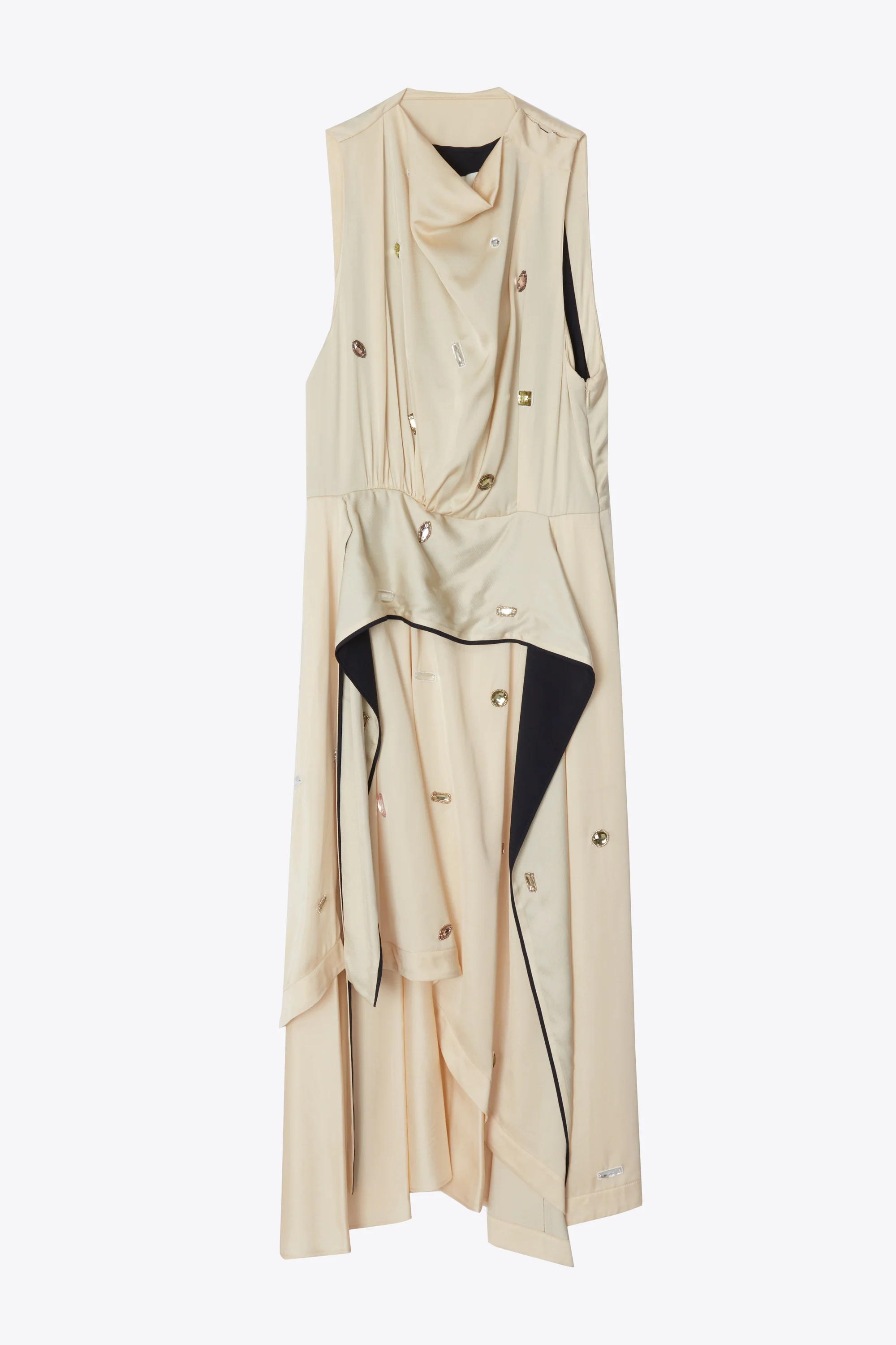Draped Cascade Dress
