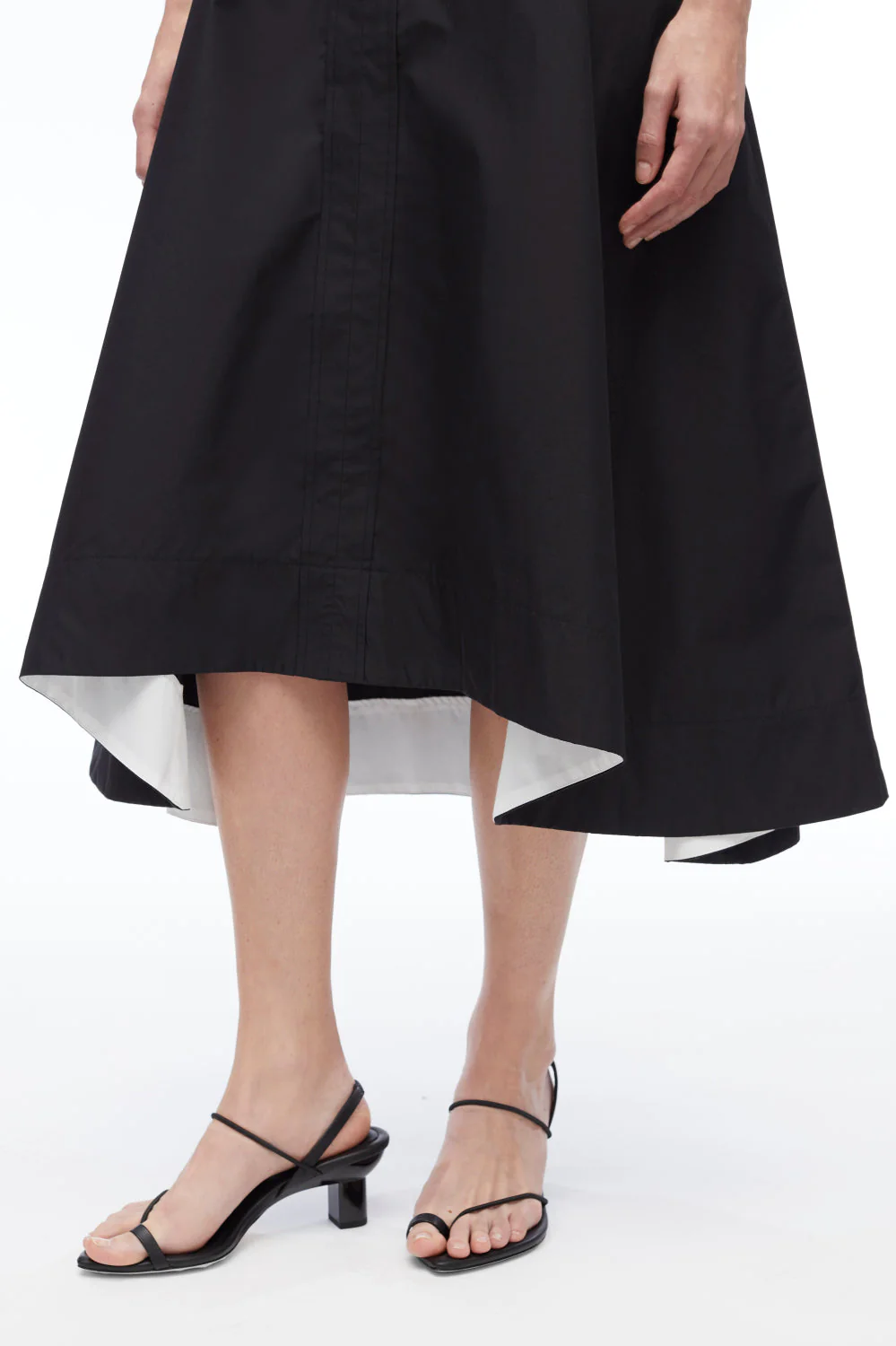 V-Neck Belted Poplin Midi Dress - Image 14